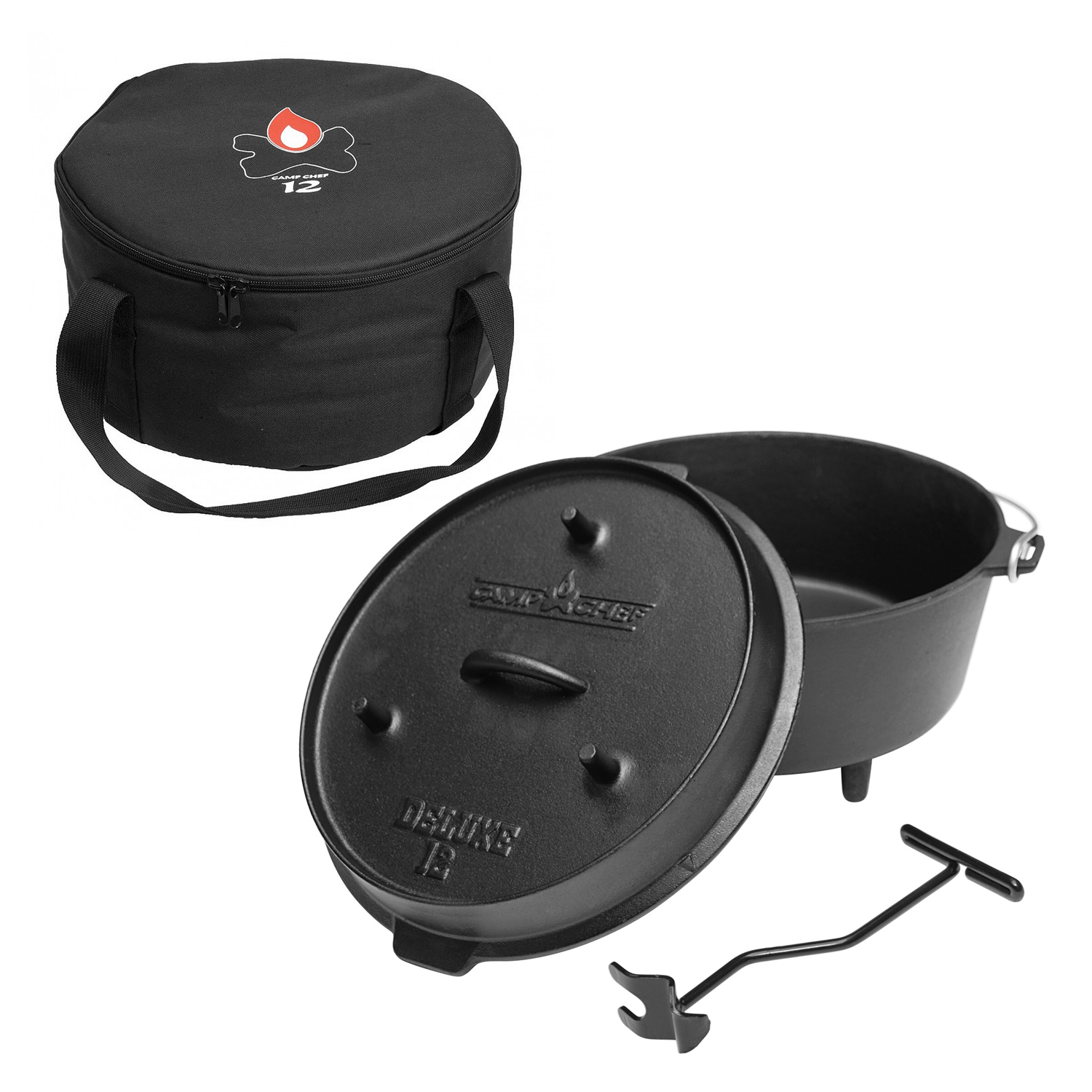 Camp Chef Deluxe Dutch Oven DO-12 + Tragetasche