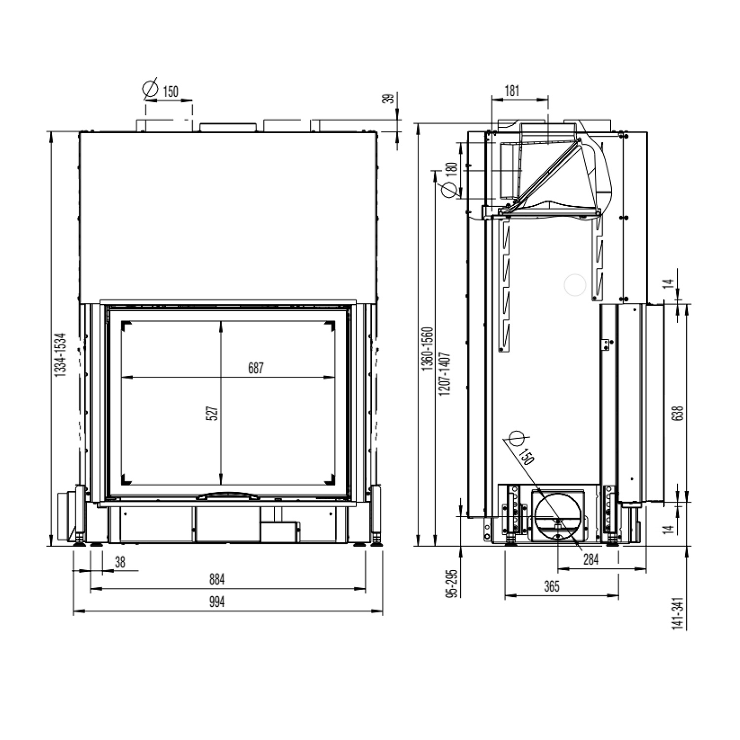 Austroflamm 80x64 S 2.0 Kamineinsatz