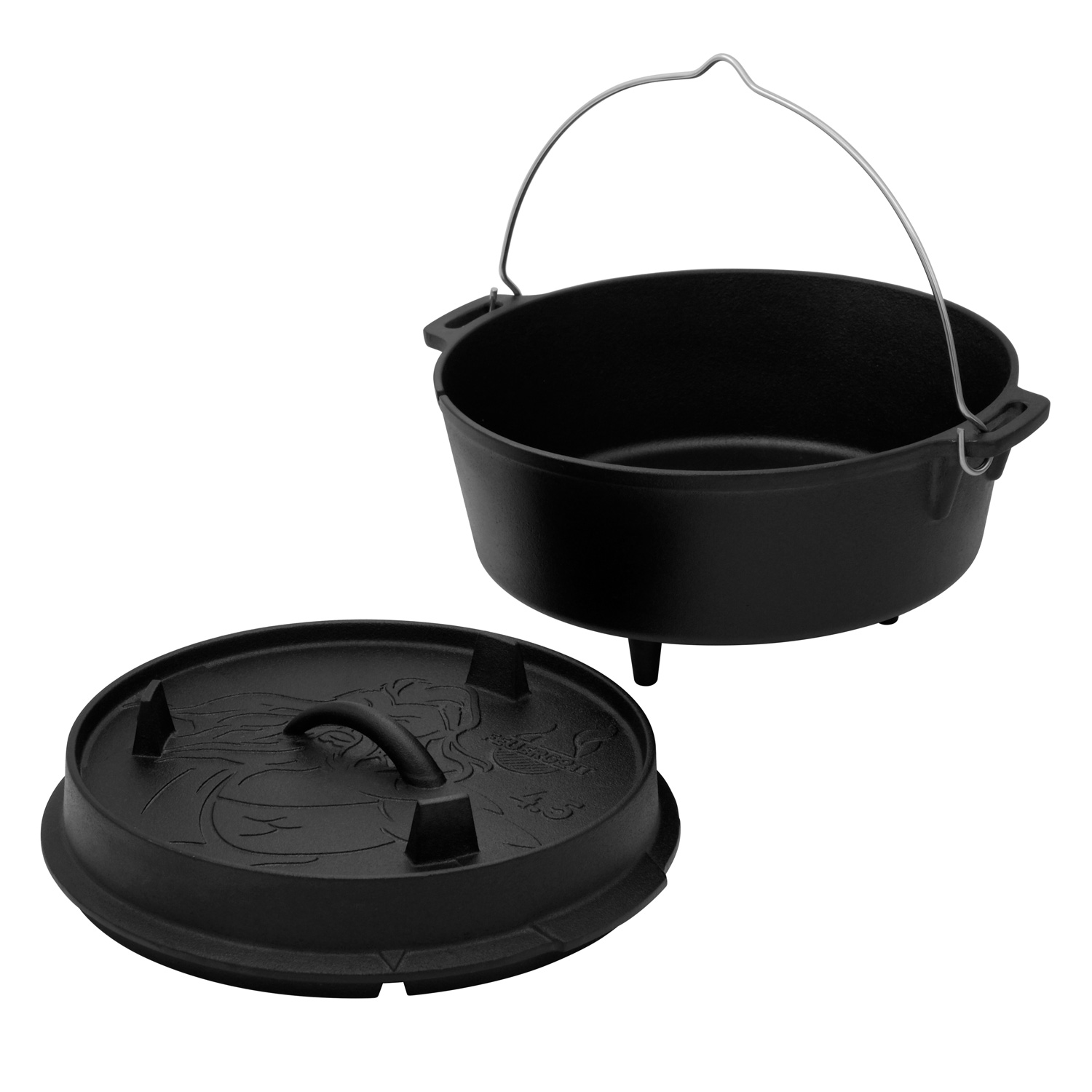 FEUERGOTT Dutch Oven 4,5 l mit Füßen