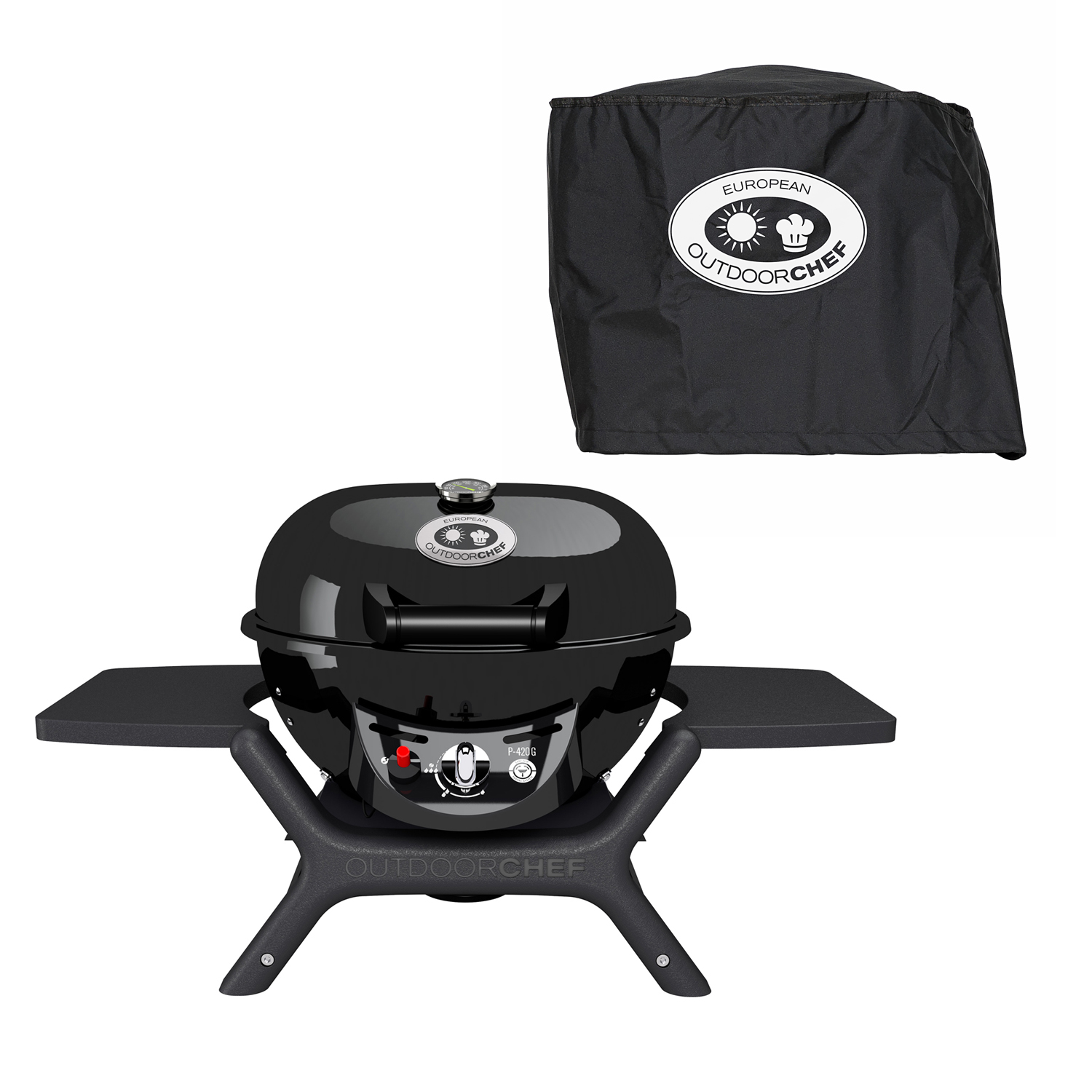 Outdoorchef P-420 G Minichef Gas-Kugelgrill + Abdeckhaube