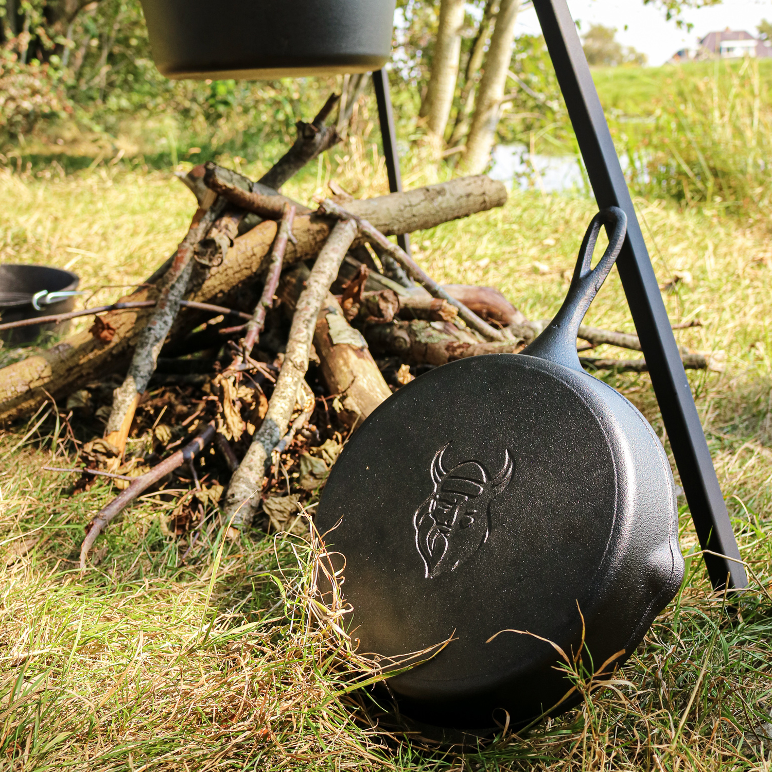 Valhal Outdoor Feuerpfanne mit Stiel, Ø 25 cm