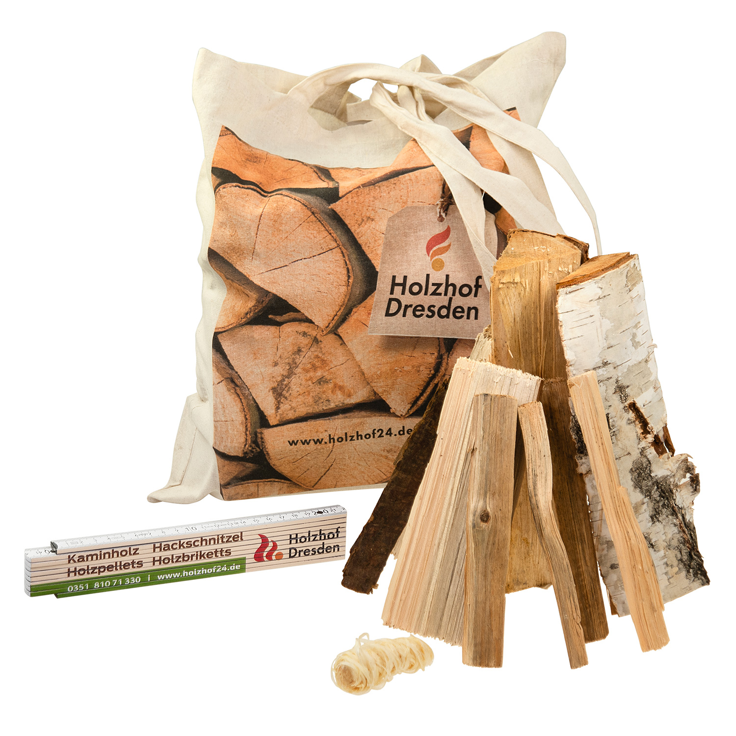 Starter-Kit Anzündholz-Beutel von Holzhof Dresden