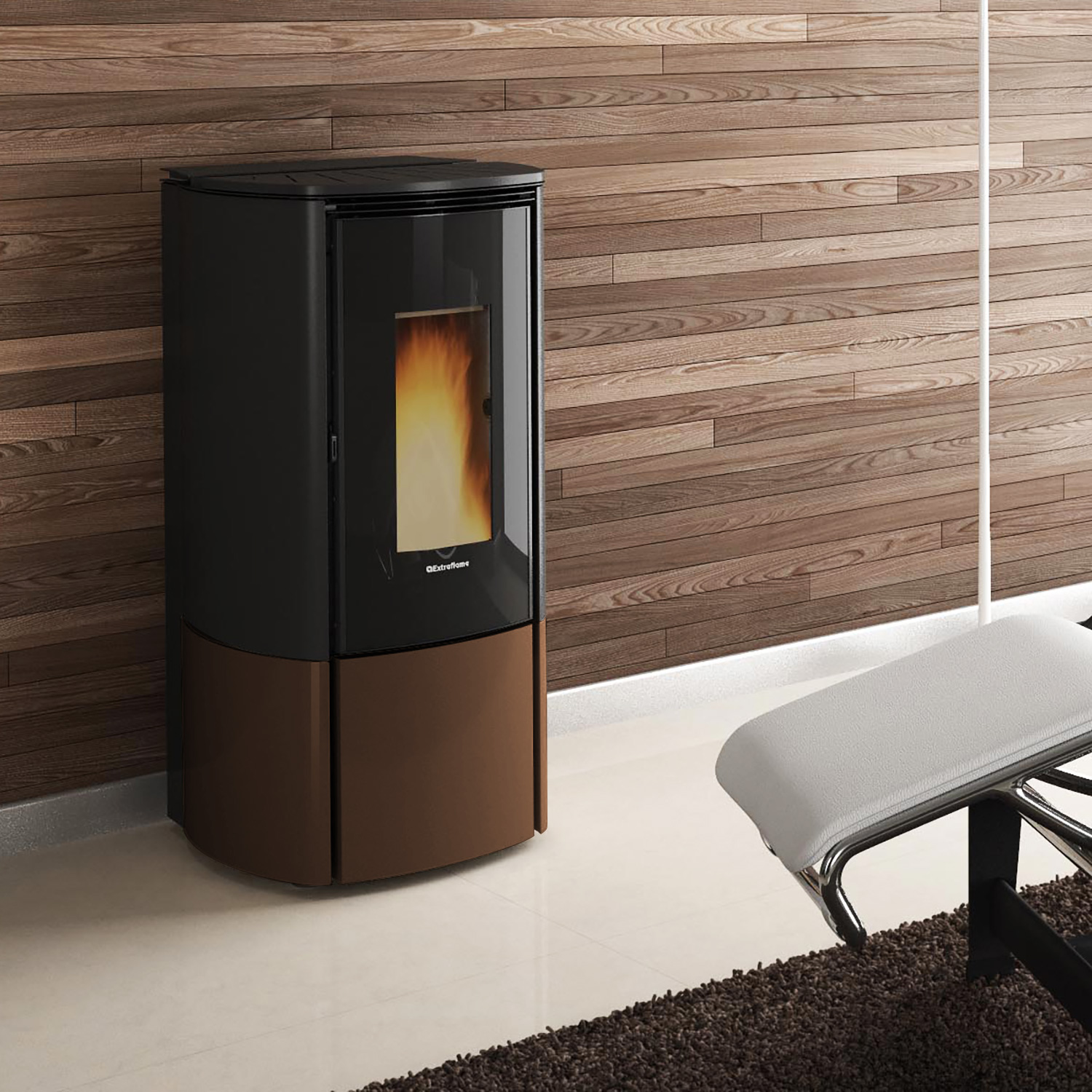 Extraflame Evolution Line Katia 11 Pelletofen Stahl Bronze