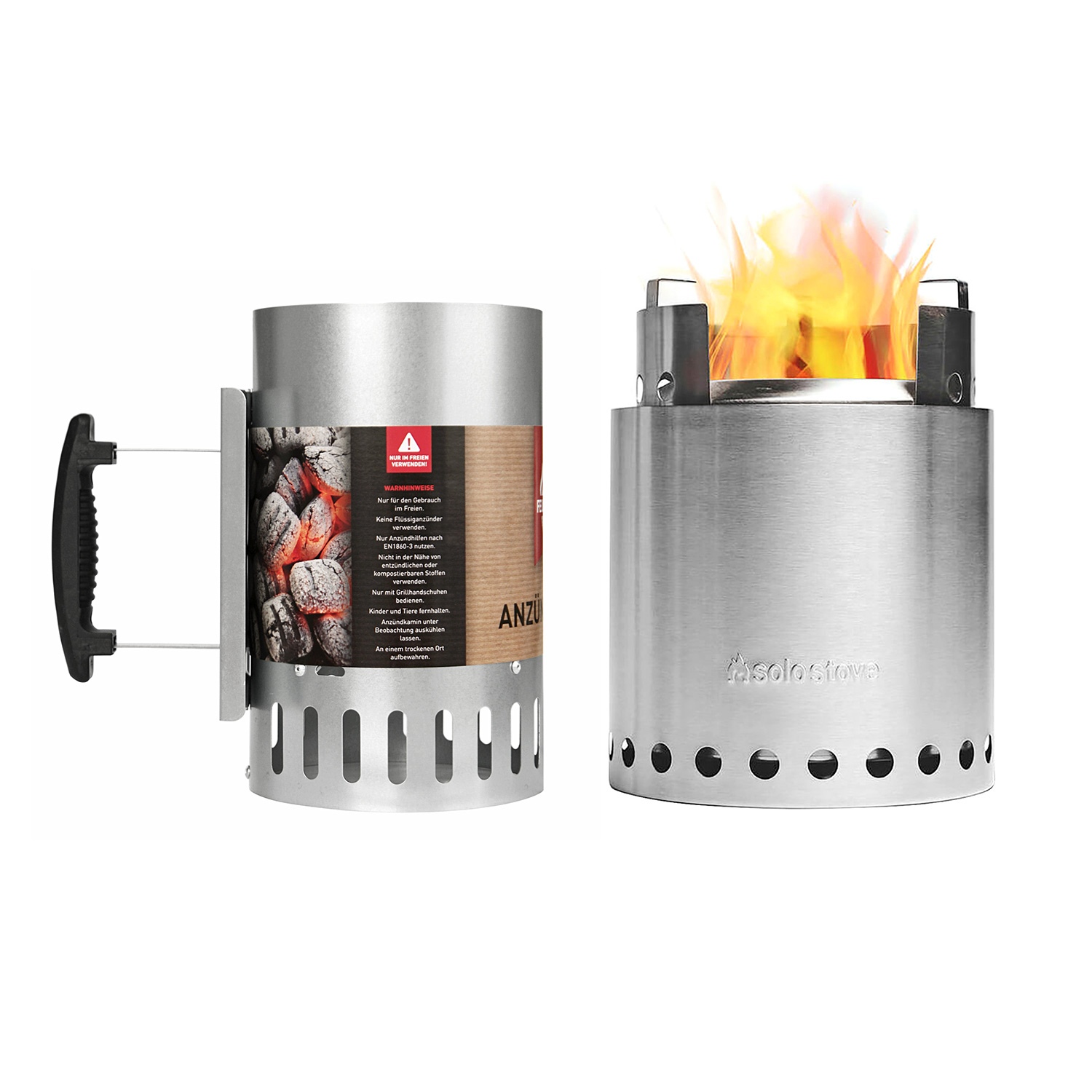 FEUERGOTT Anzündkamin + Solo Stove Campfire Campingkocher