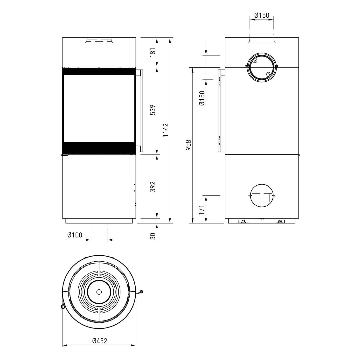 Spartherm Passo XS RLU Kaminofen Nero