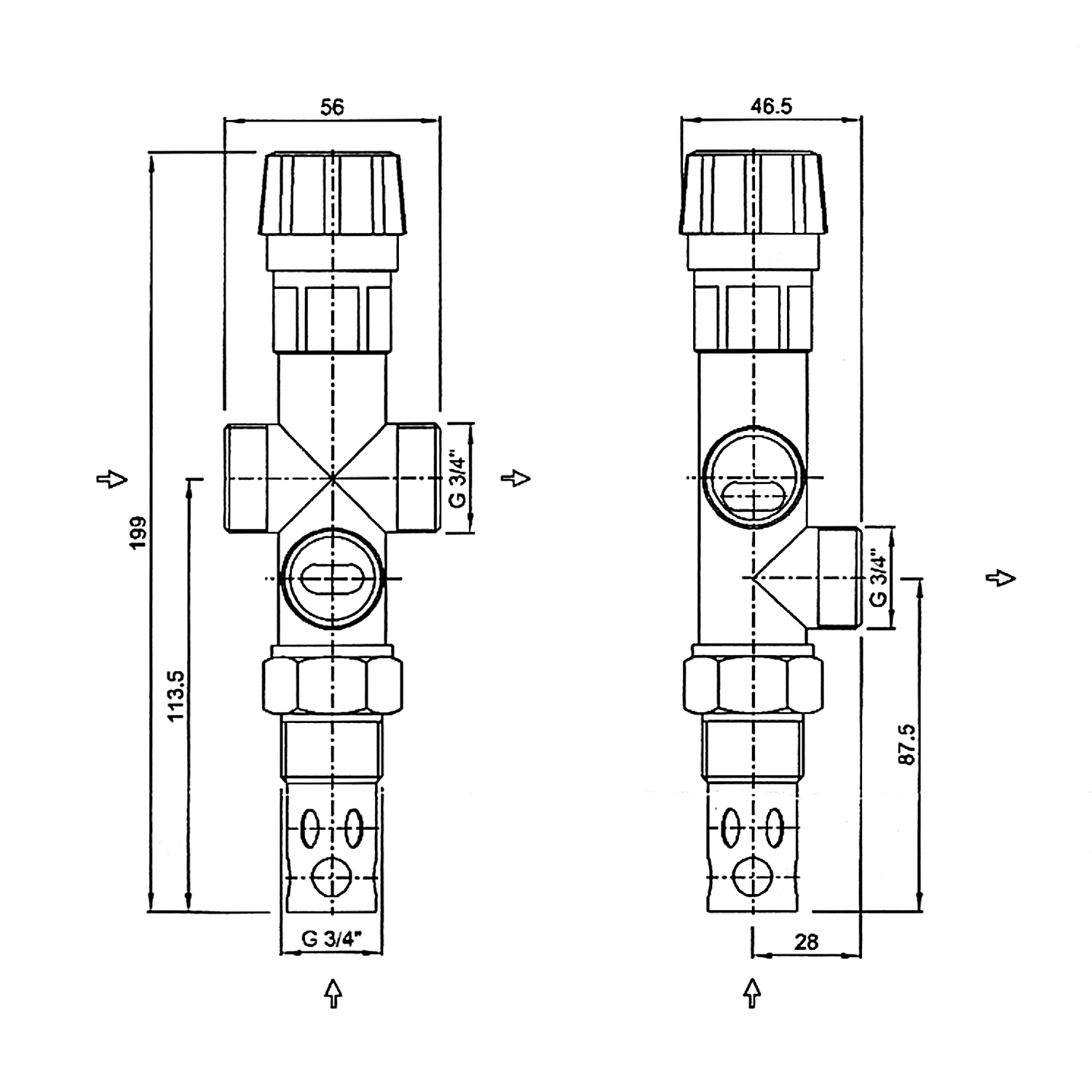 Thermische Ablaufsicherung Regulus Thermostatisches Ventil DBV-1