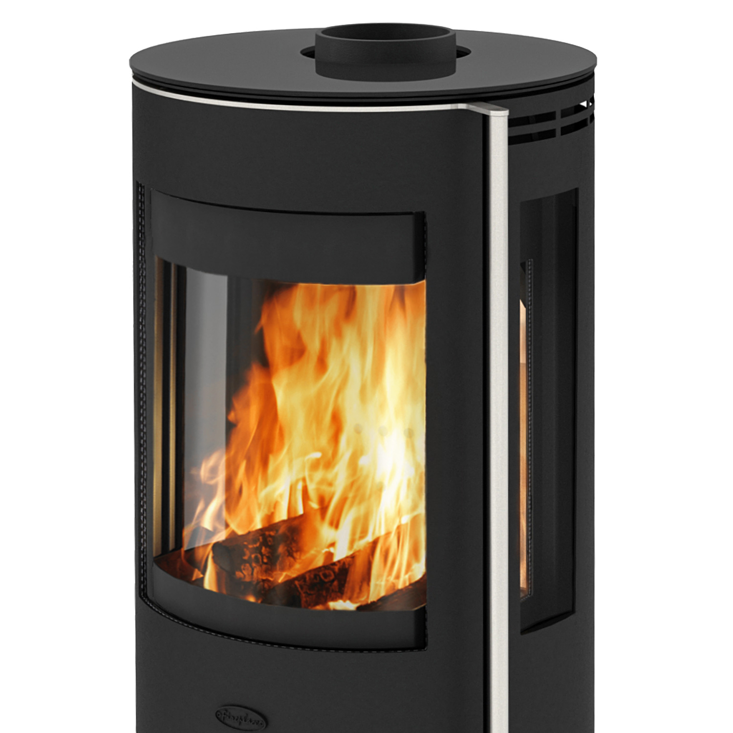 Fireplace Elite Magnolia Kaminofen Stahl Schwarz mit Abdeckplatte Glas