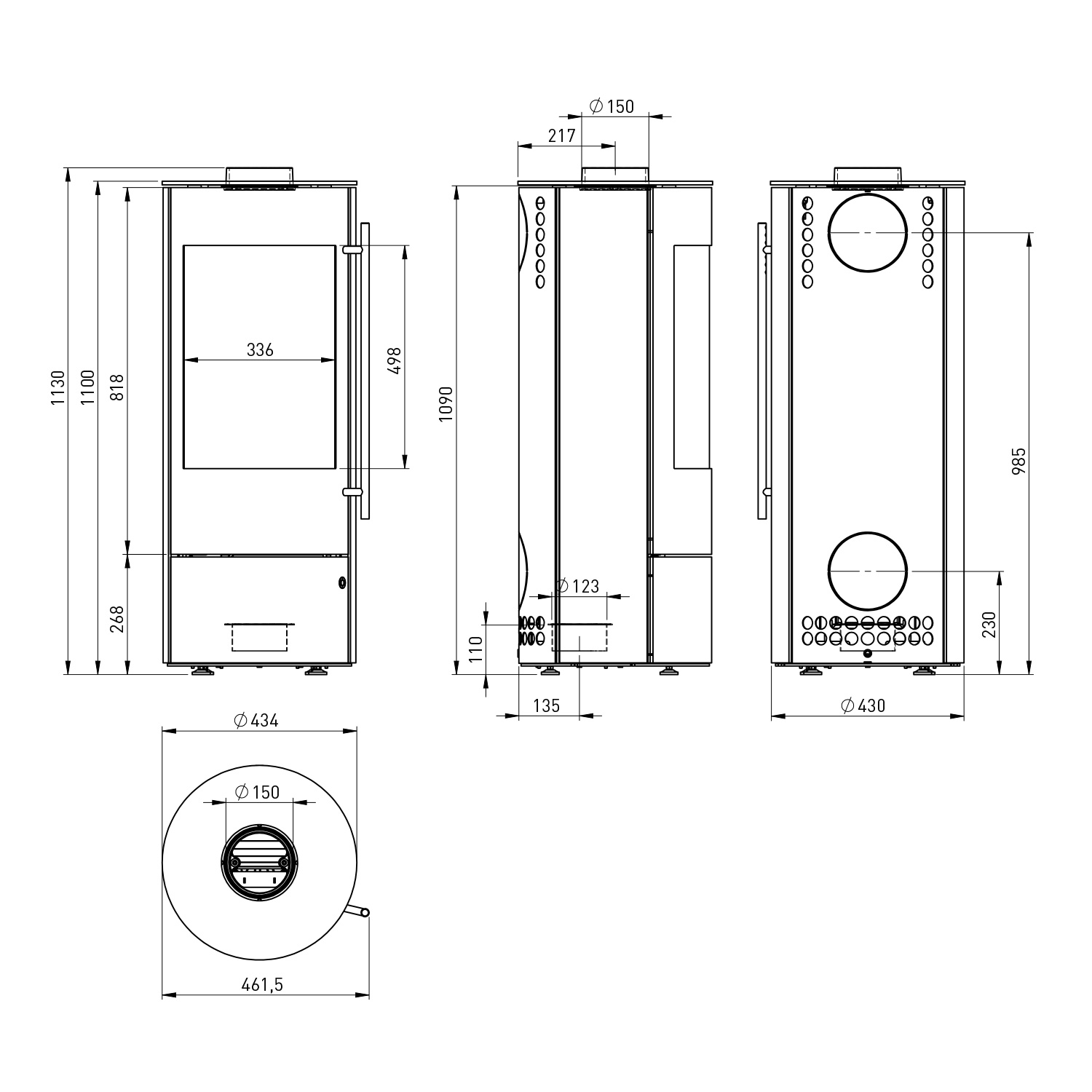 Olsberg Tipas Compact II Kaminofen Stahl Schwarz + 1 m³ Kaminholz gratis