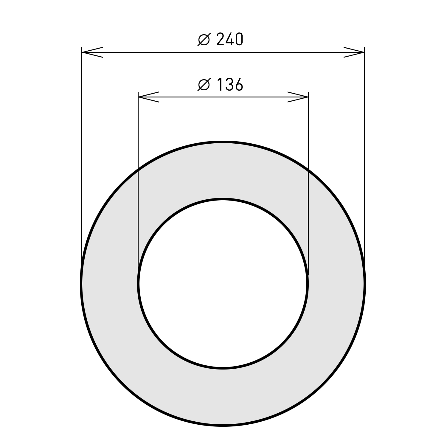 Raik Rauchrohr / Ofenrohr 130mm - Wandrosette schwarz