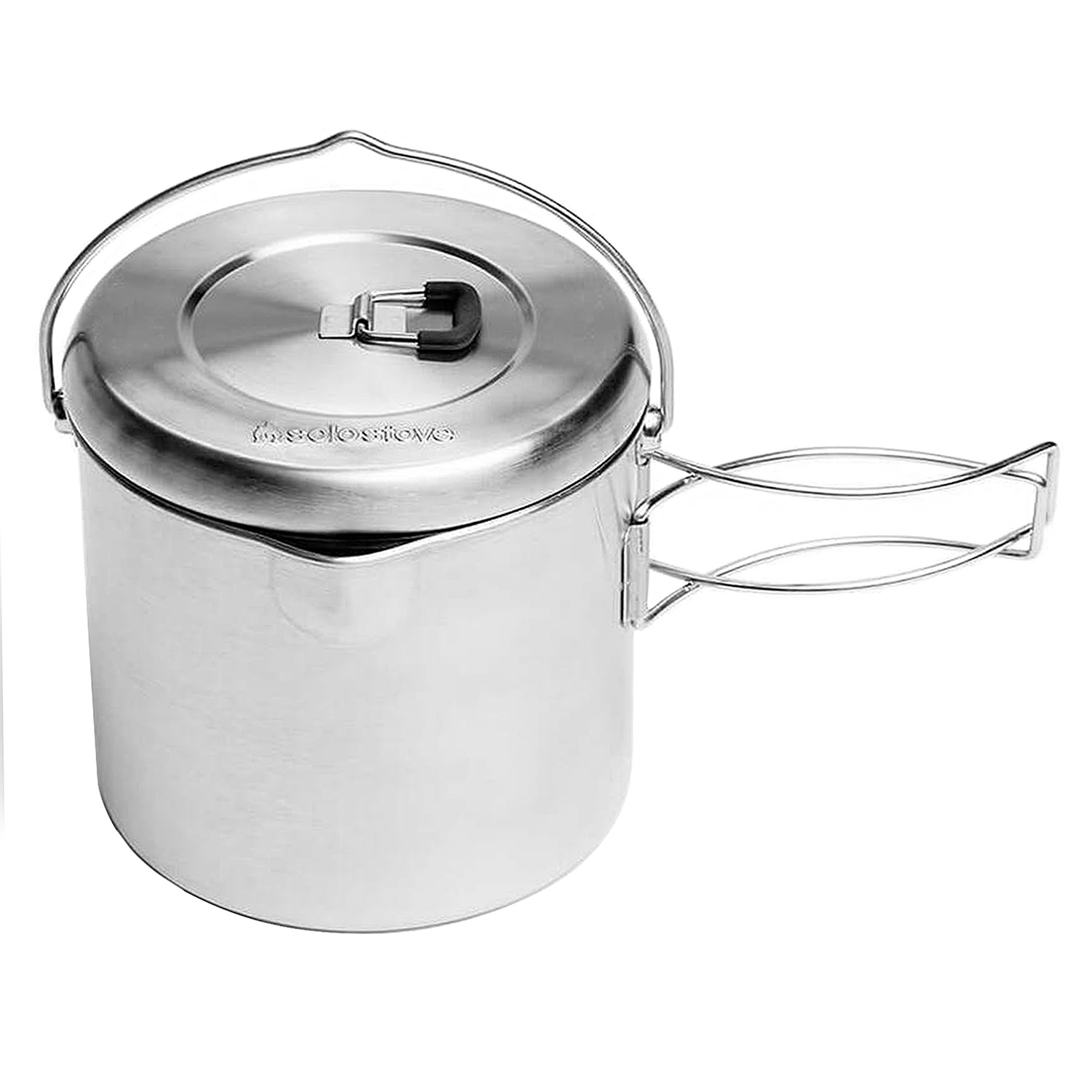 FEUERGOTT Dutch Oven 3,5 l mit Füßen + Solo Stove Pot 1800 + Feueranzünder