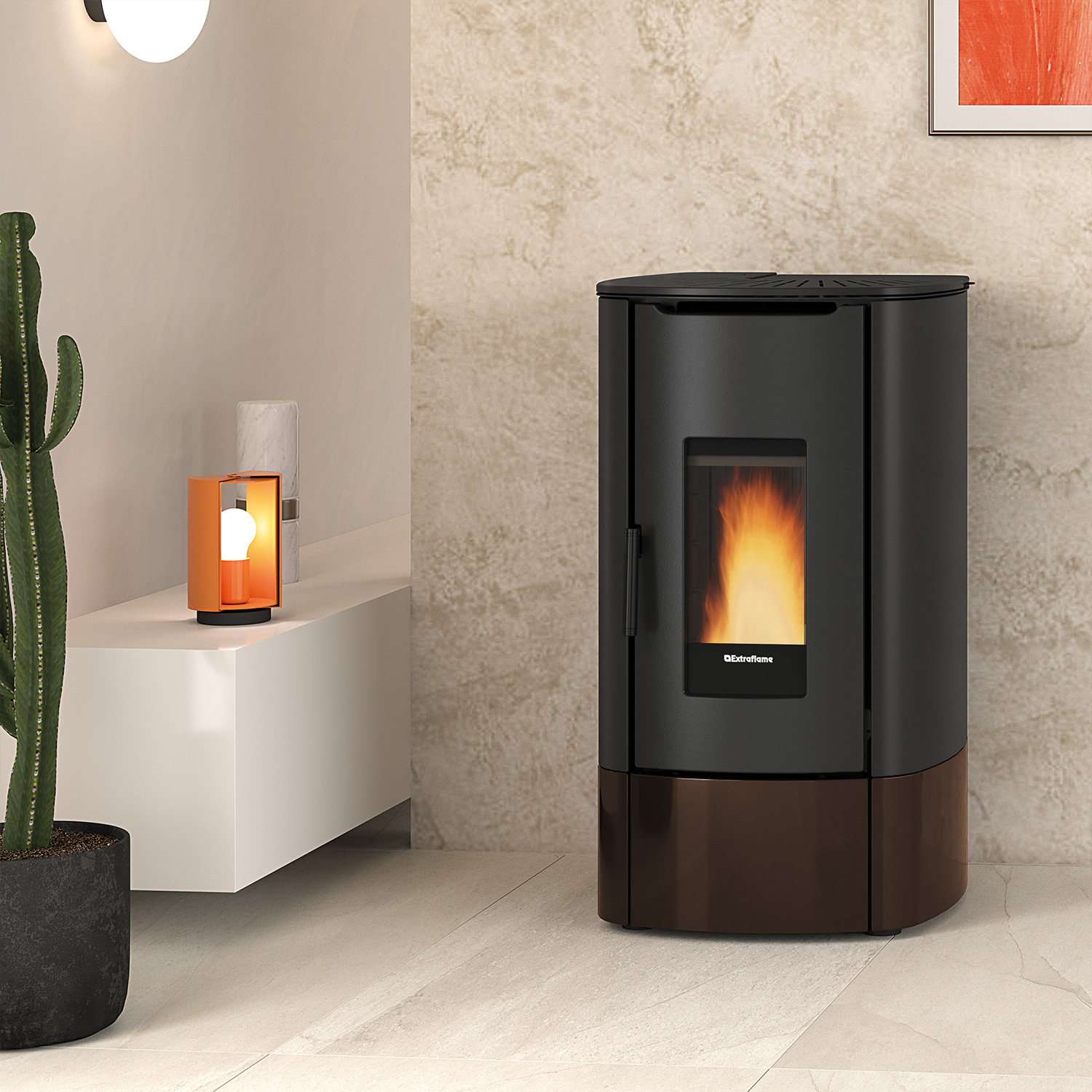 Extraflame Evolution Line Angy Pelletofen Stahl Bronze