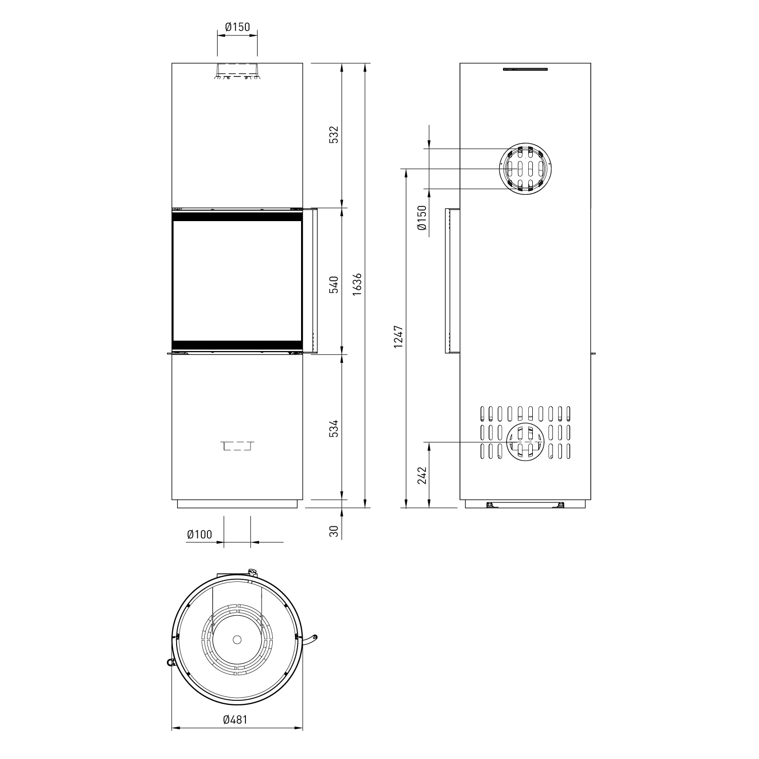 Spartherm Passo L Kaminofen Nero