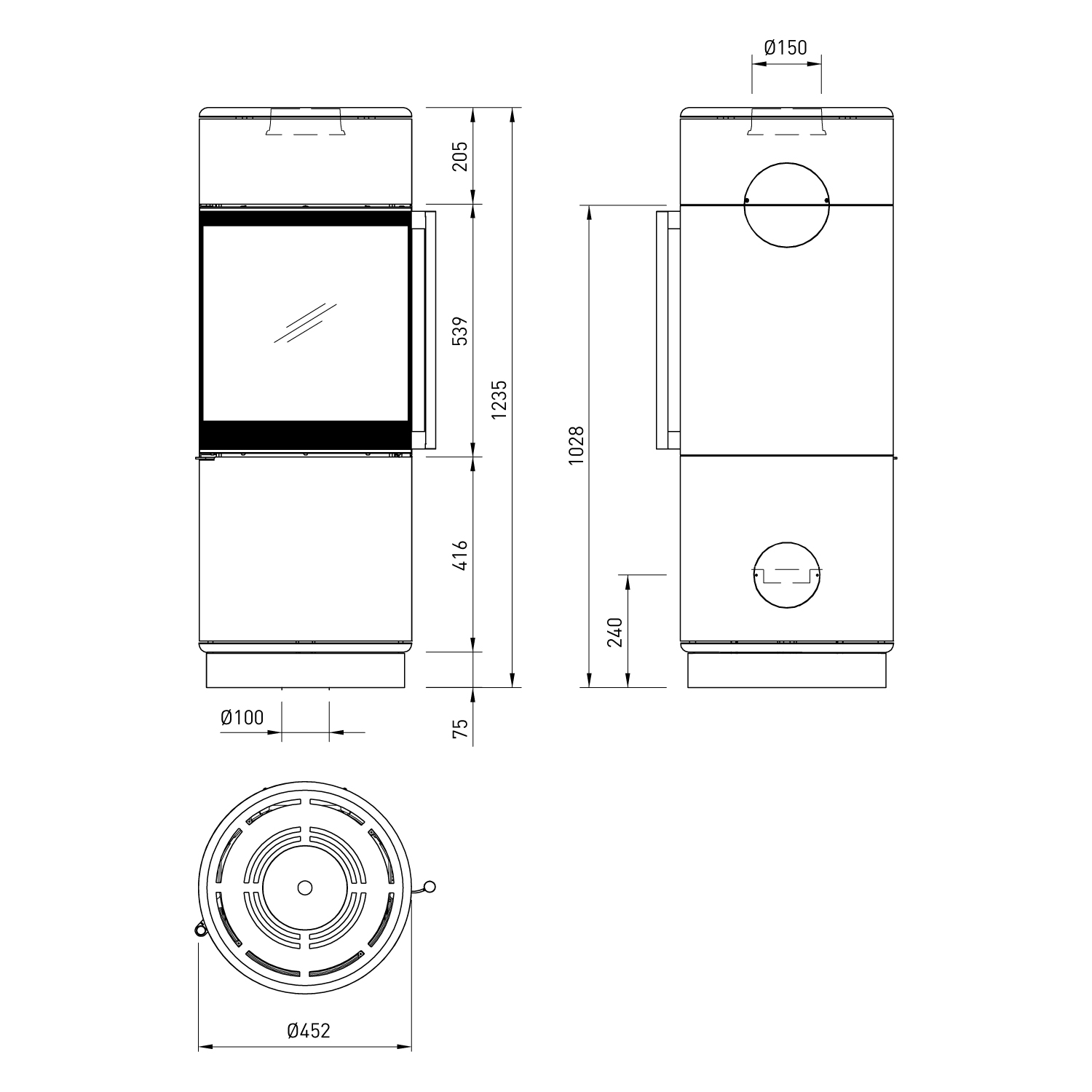 Spartherm Passo XS style Kaminofen Weiß