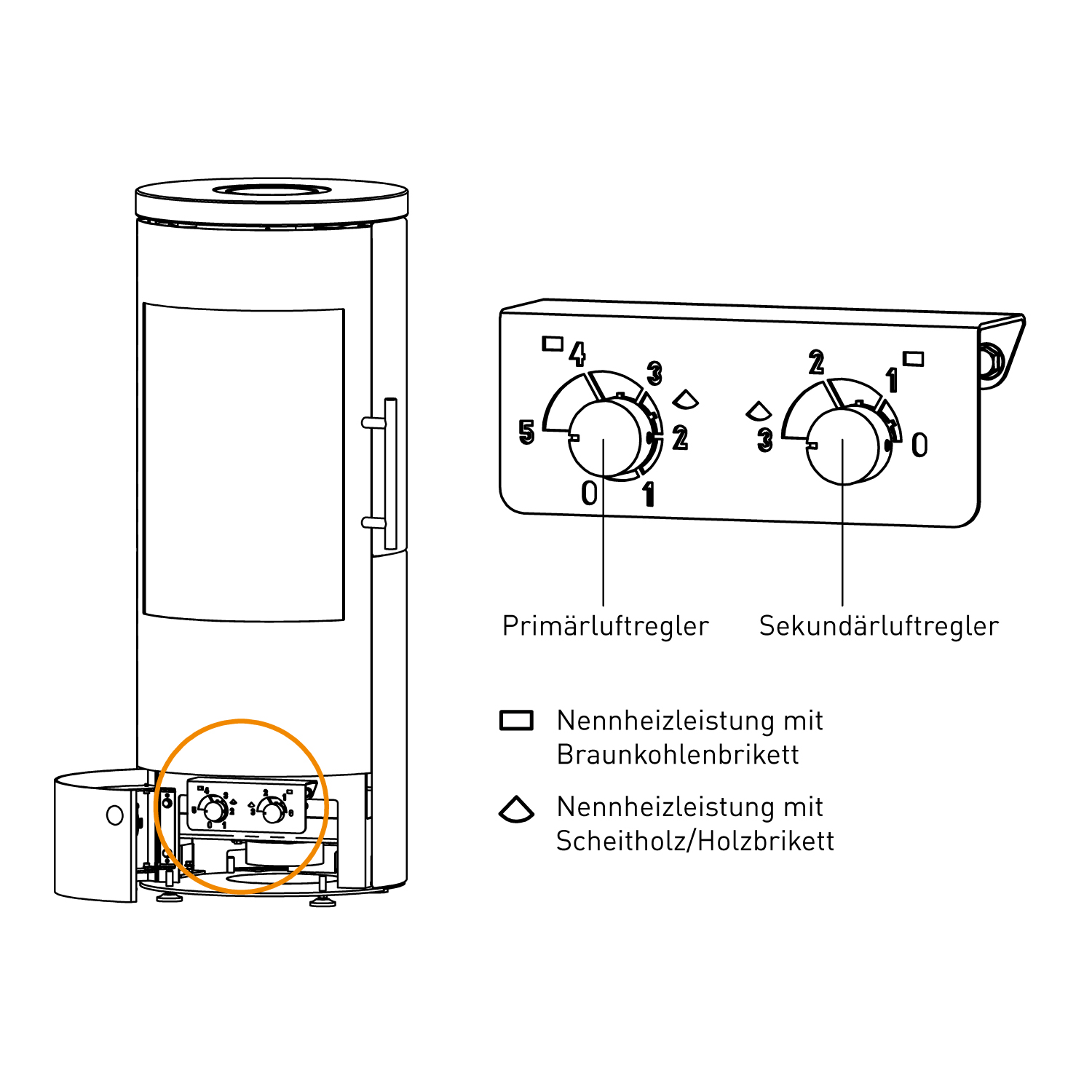 Königshütte Vela Kaminofen Stahl Schwarz