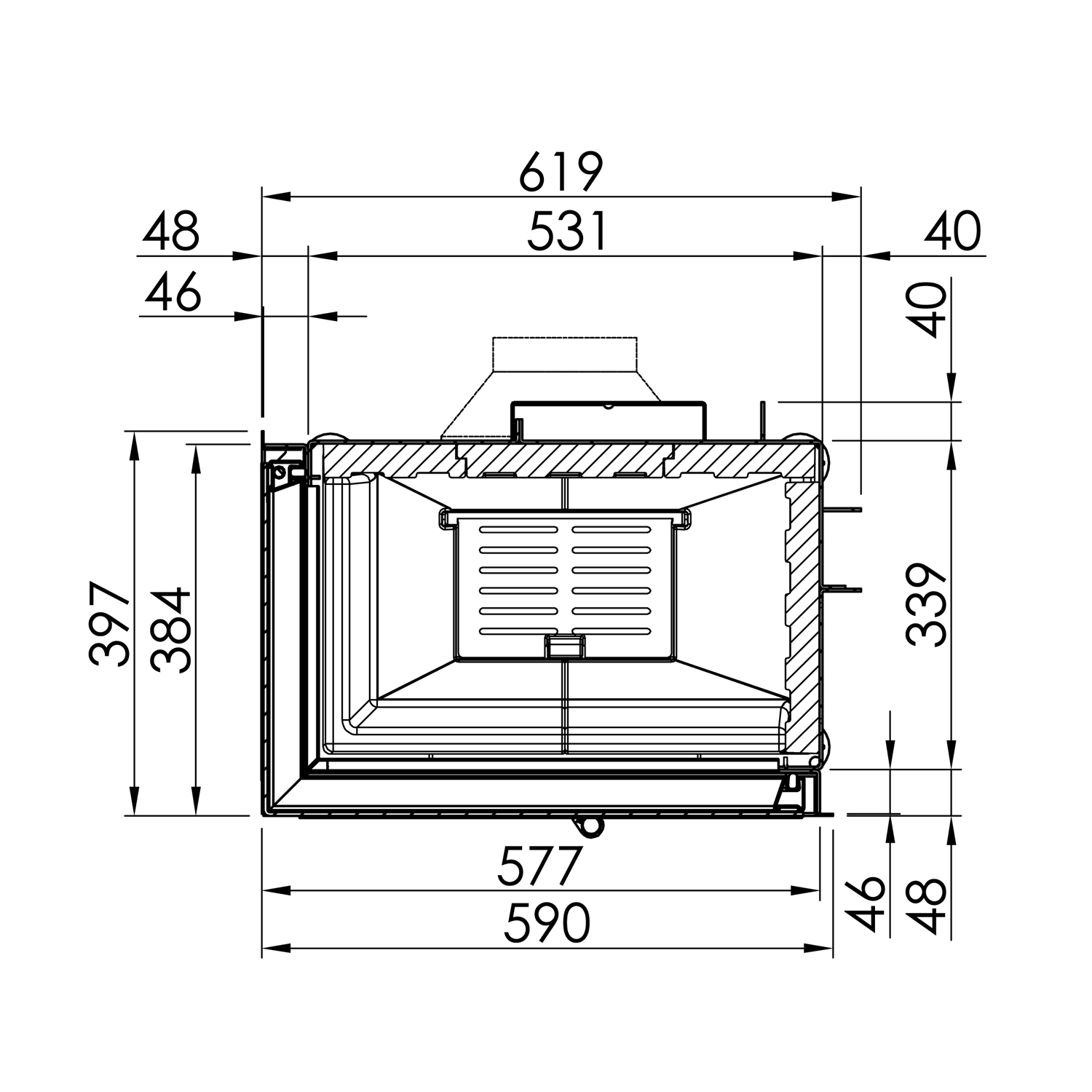 Spartherm Varia 2L-55 Kamineinsatz Ecke