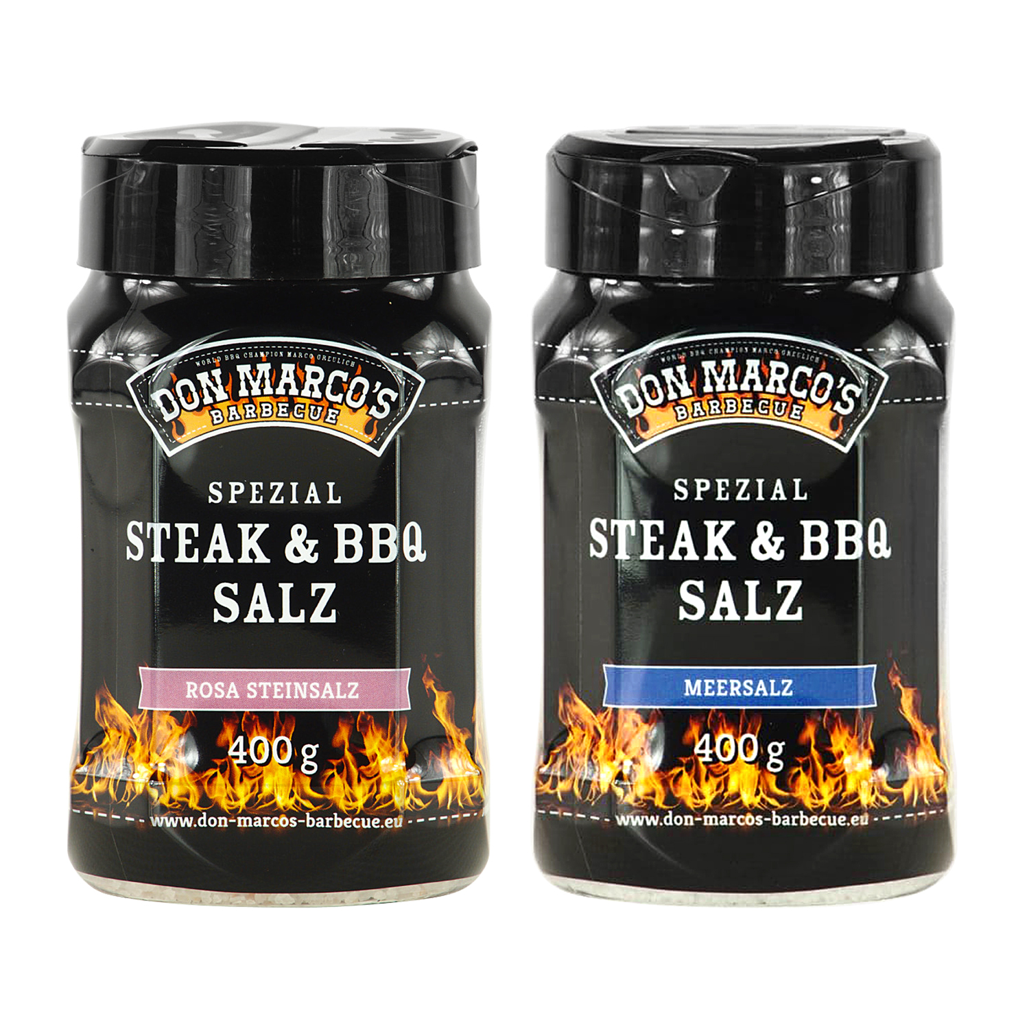 Don Marco´s Spezial Steak & BBQ Salz Set: Rosa Steinsalz & Meersalz