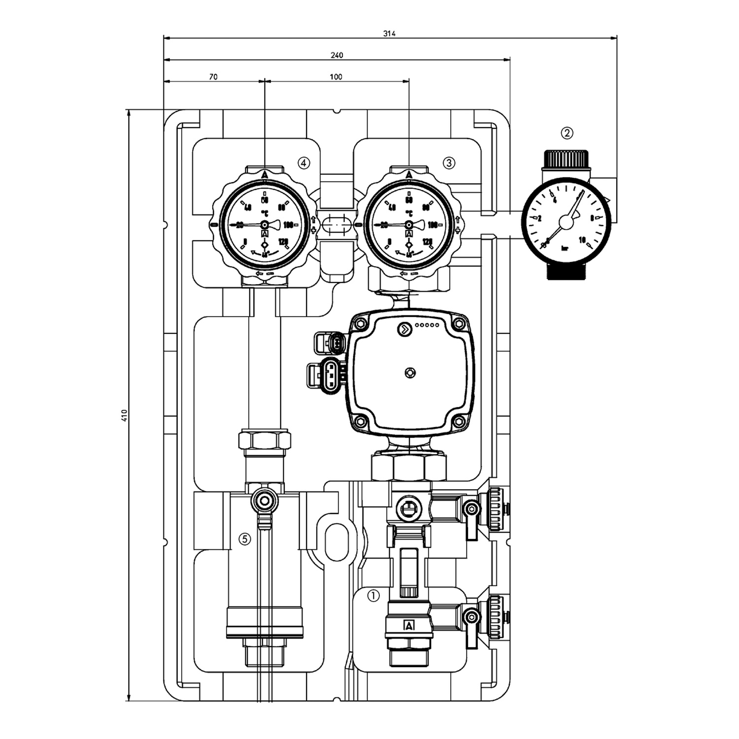 Zweistrang-Solarpumpenstation Afriso PrimoSol PWM 2-12 Energieeffizienz Klasse A