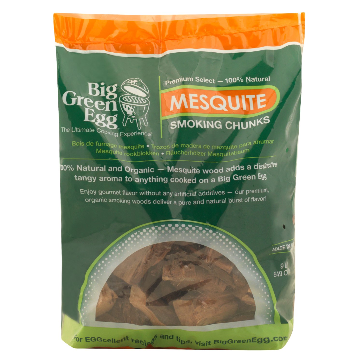 Big Green Egg Mesquite Wood Chunks 9 Liter