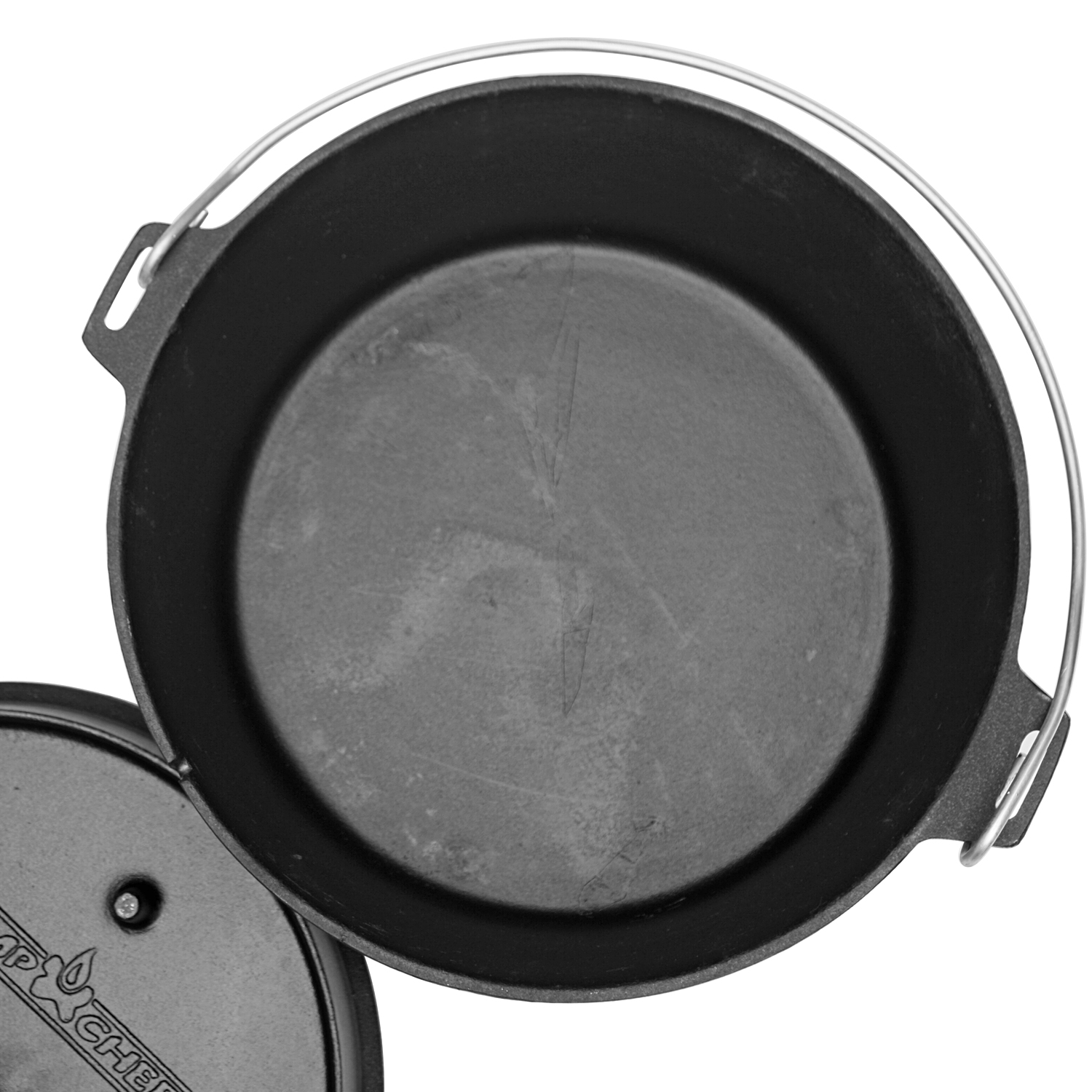 Camp Chef Deluxe Dutch Oven DO-12 + TOM COCO Grill-Kokoskohlebriketts 2er-Pack