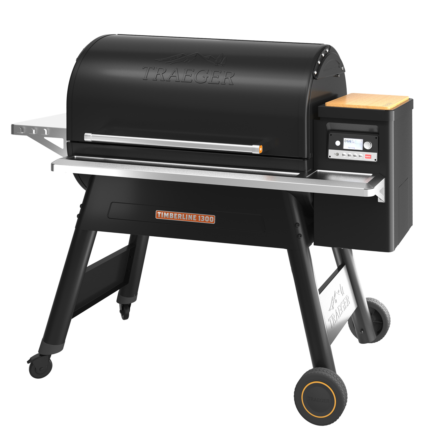 Traeger TIMBERLINE 1300 Pellet Grill schwarz inkl. Abdeckhaube, Ablaufblech-Schutzfolie + Hartholz Pellets Cherry 9 kg