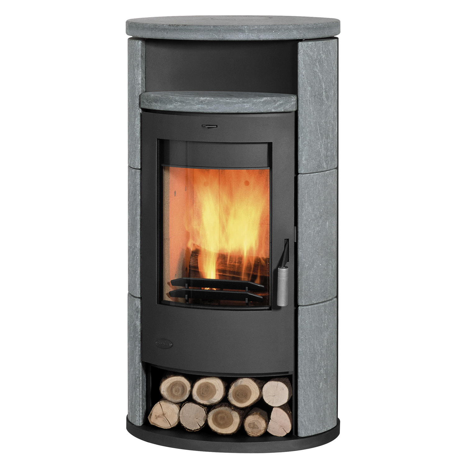 Fireplace Alicante Kaminofen Stahl Schwarz | Speckstein