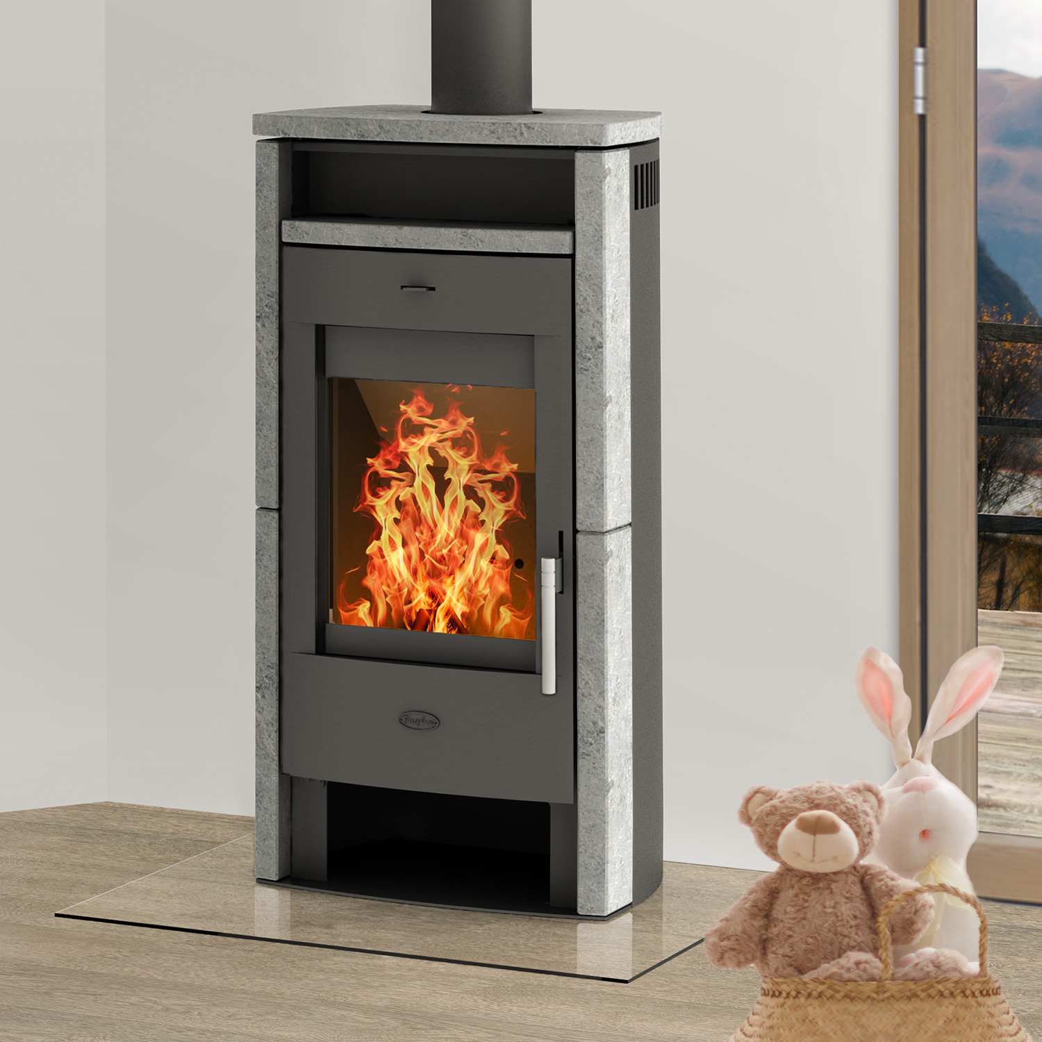 Fireplace Elite Budapest Kaminofen Speckstein