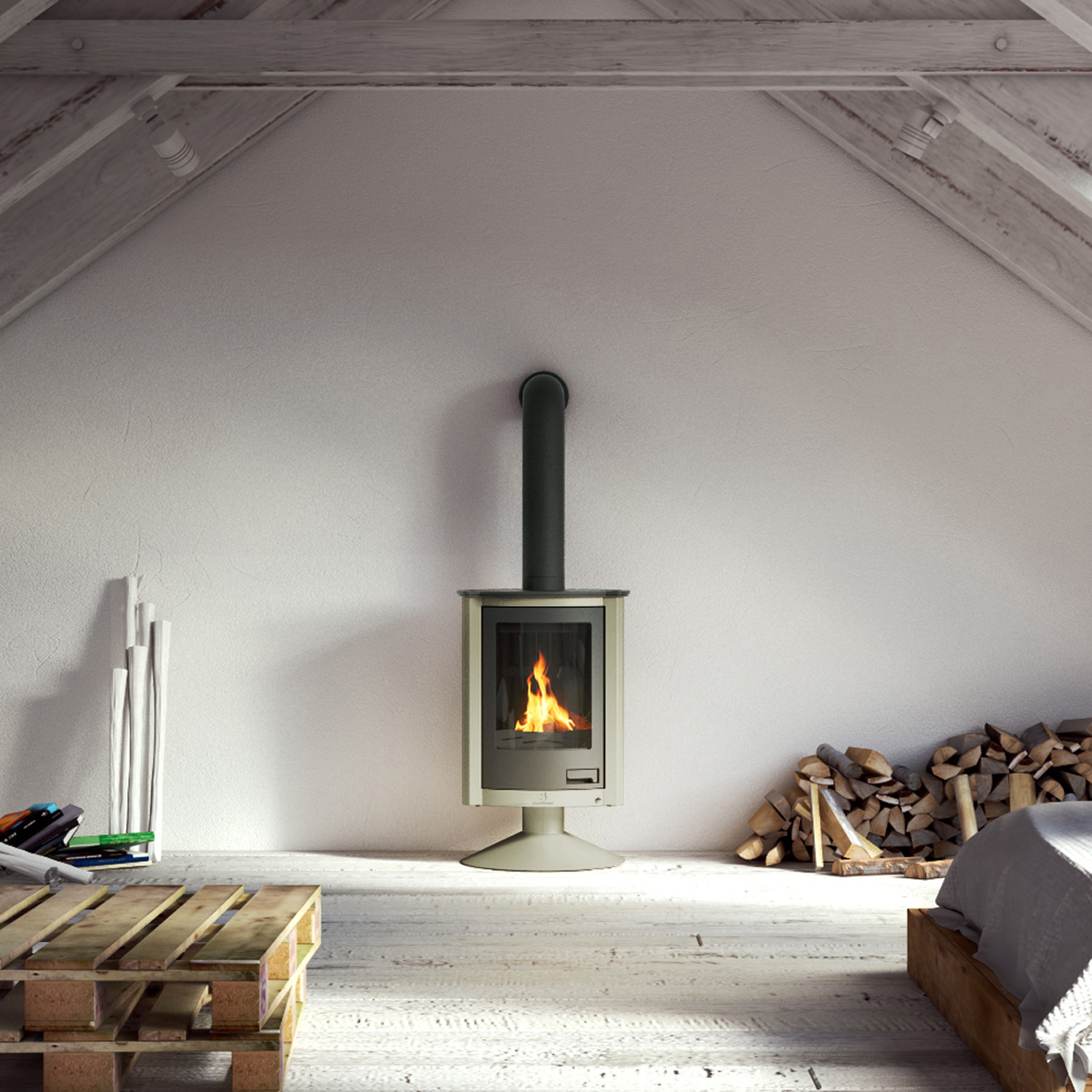 Warmluftofen Masterflamme Piccolo II Olive