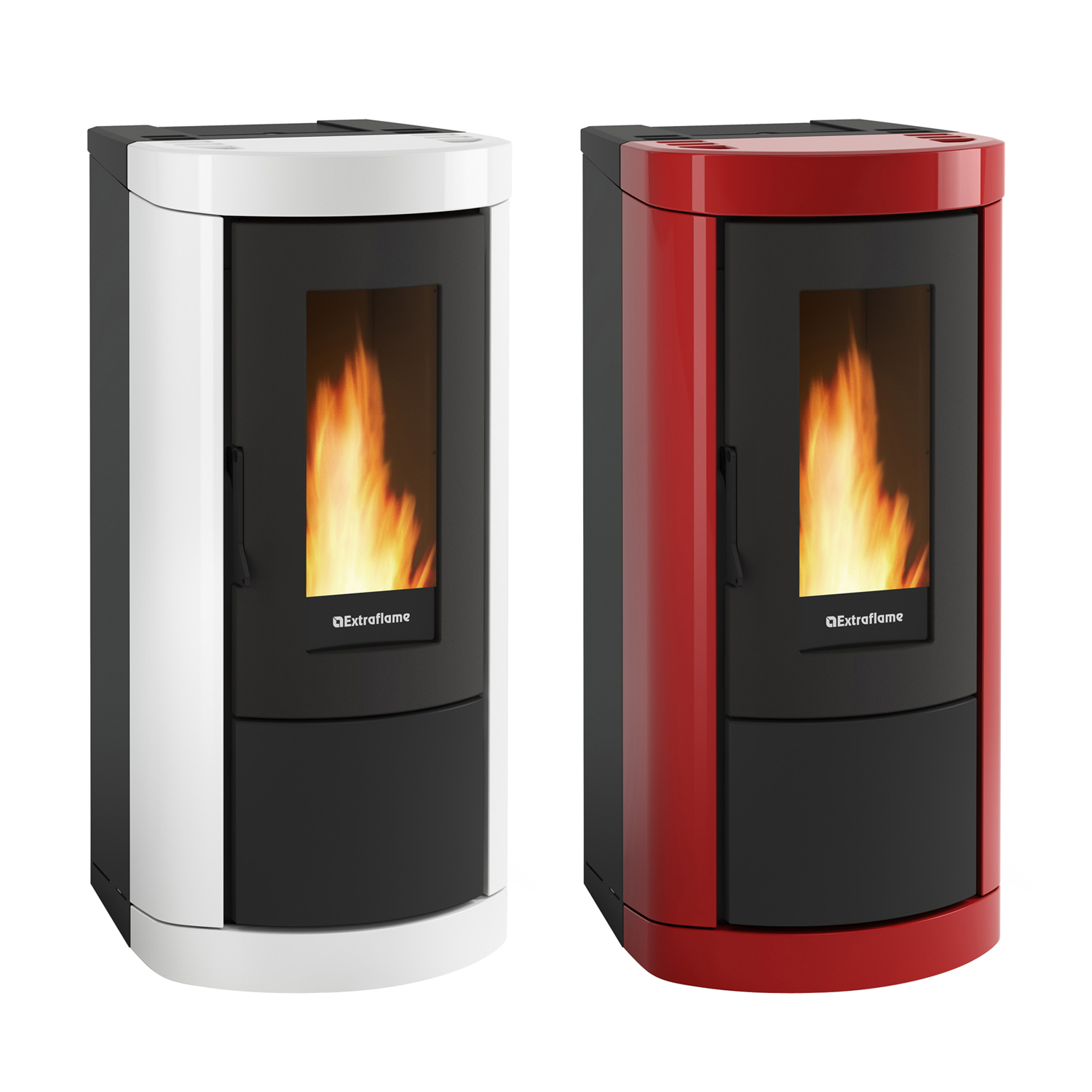 Extraflame Evolution Line Mietta EVO Pelletofen Stahl Bordeaux