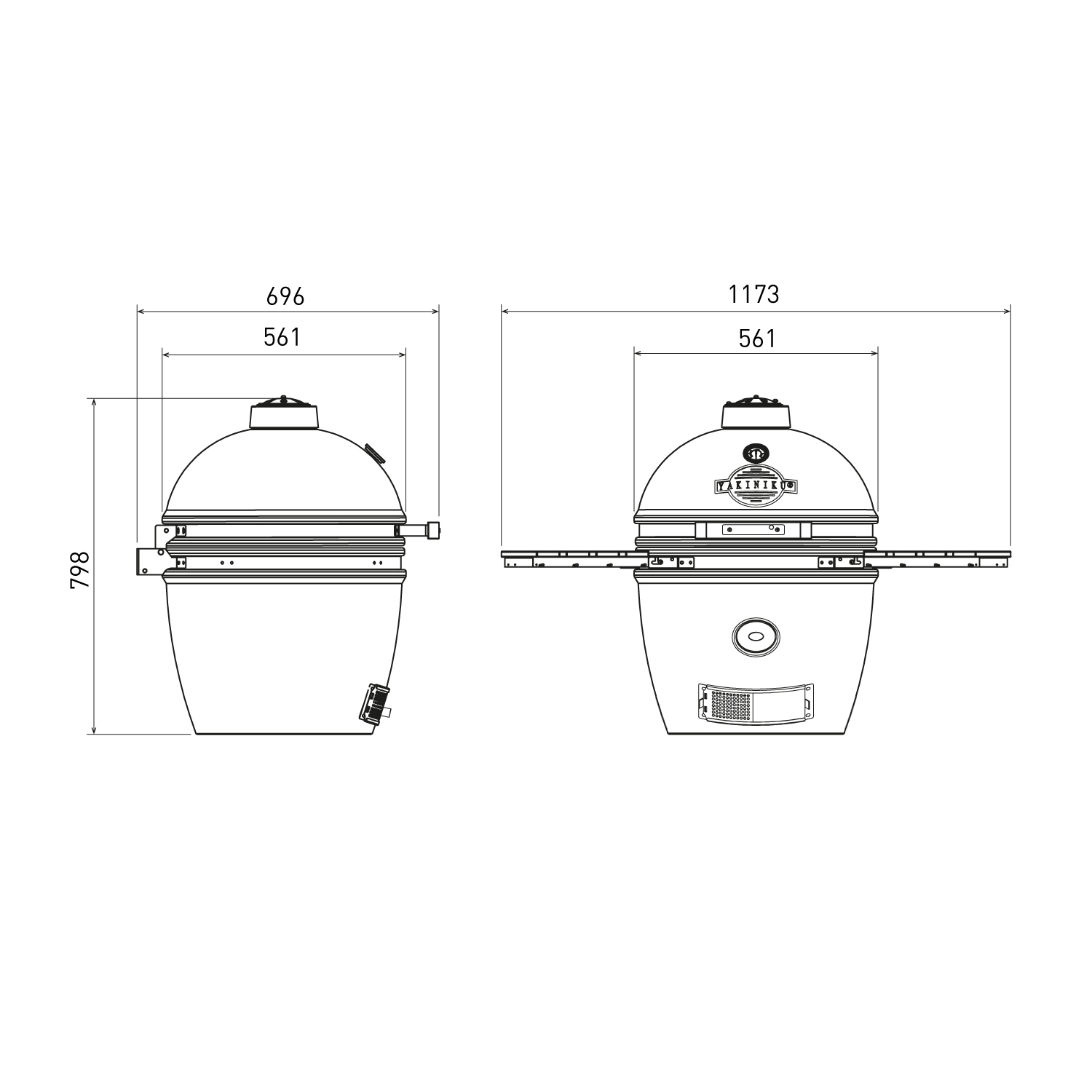 Yakiniku Keramik Grill Kamado L 19" inkl. Pro-Set