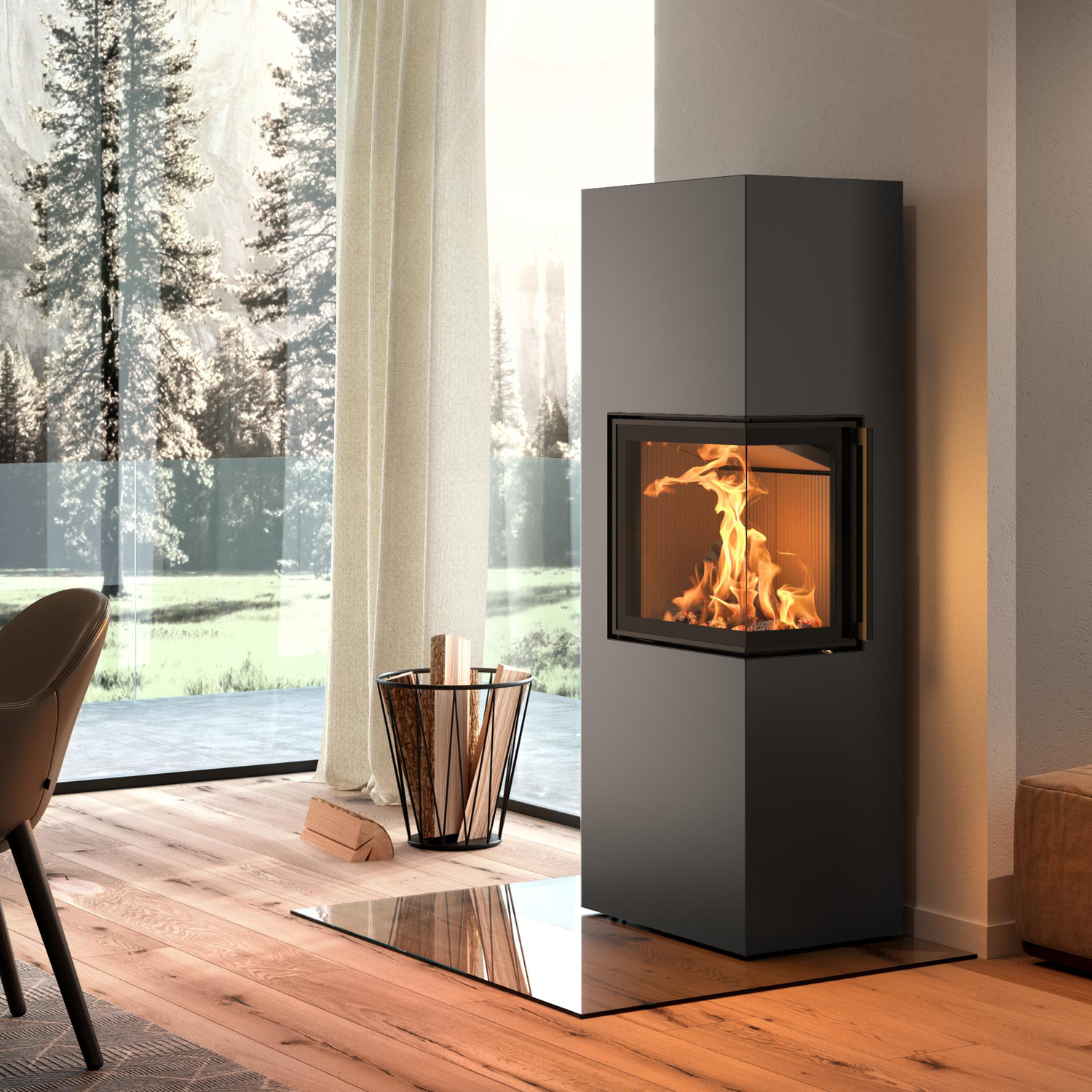 Spartherm Lungo 2R Kaminofen Titan