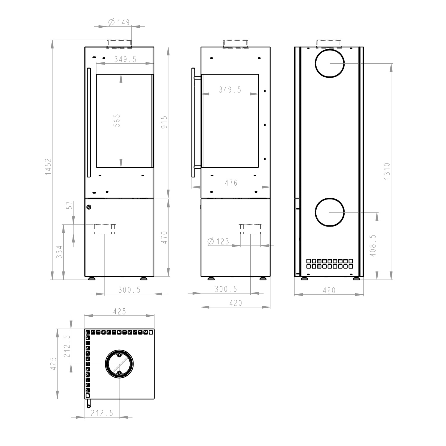 Olsberg Ipala Smart Compact Kaminofen Türanschlag rechts