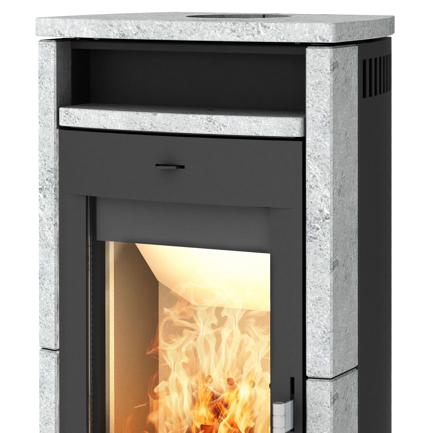 Fireplace Elite Budapest Kaminofen Speckstein + 1 m³ Kaminholz gratis