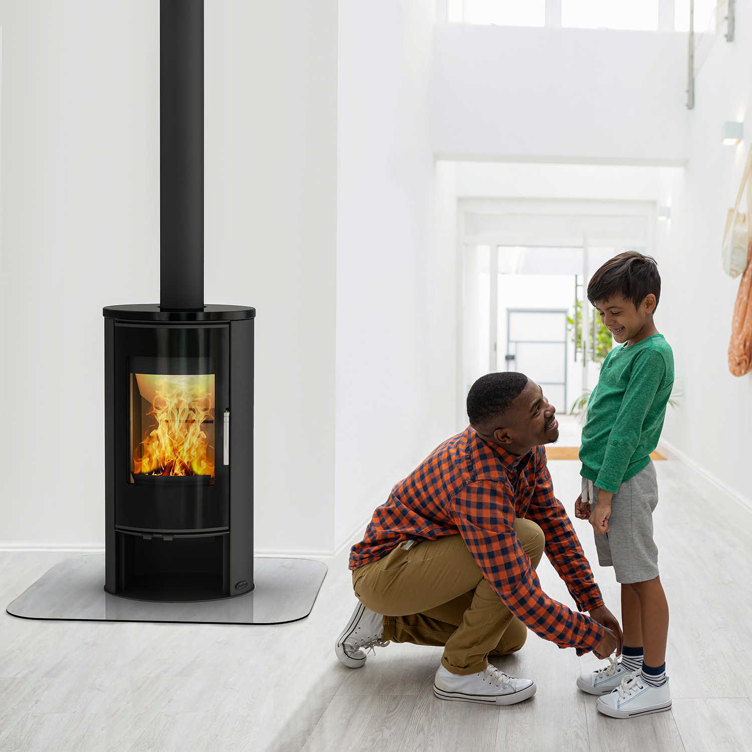 Fireplace Elite Kobe Kaminofen Keramik Schwarz