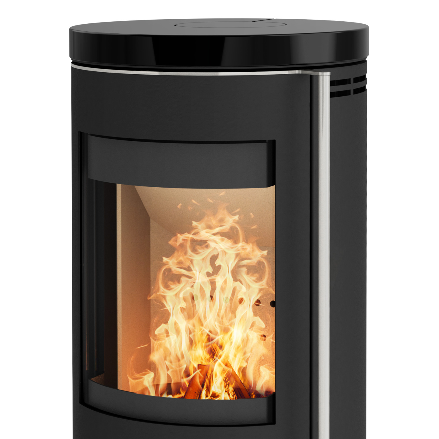 Fireplace Elite Toronto Kaminofen Stahl Schwarz mit Abdeckplatte Keramik