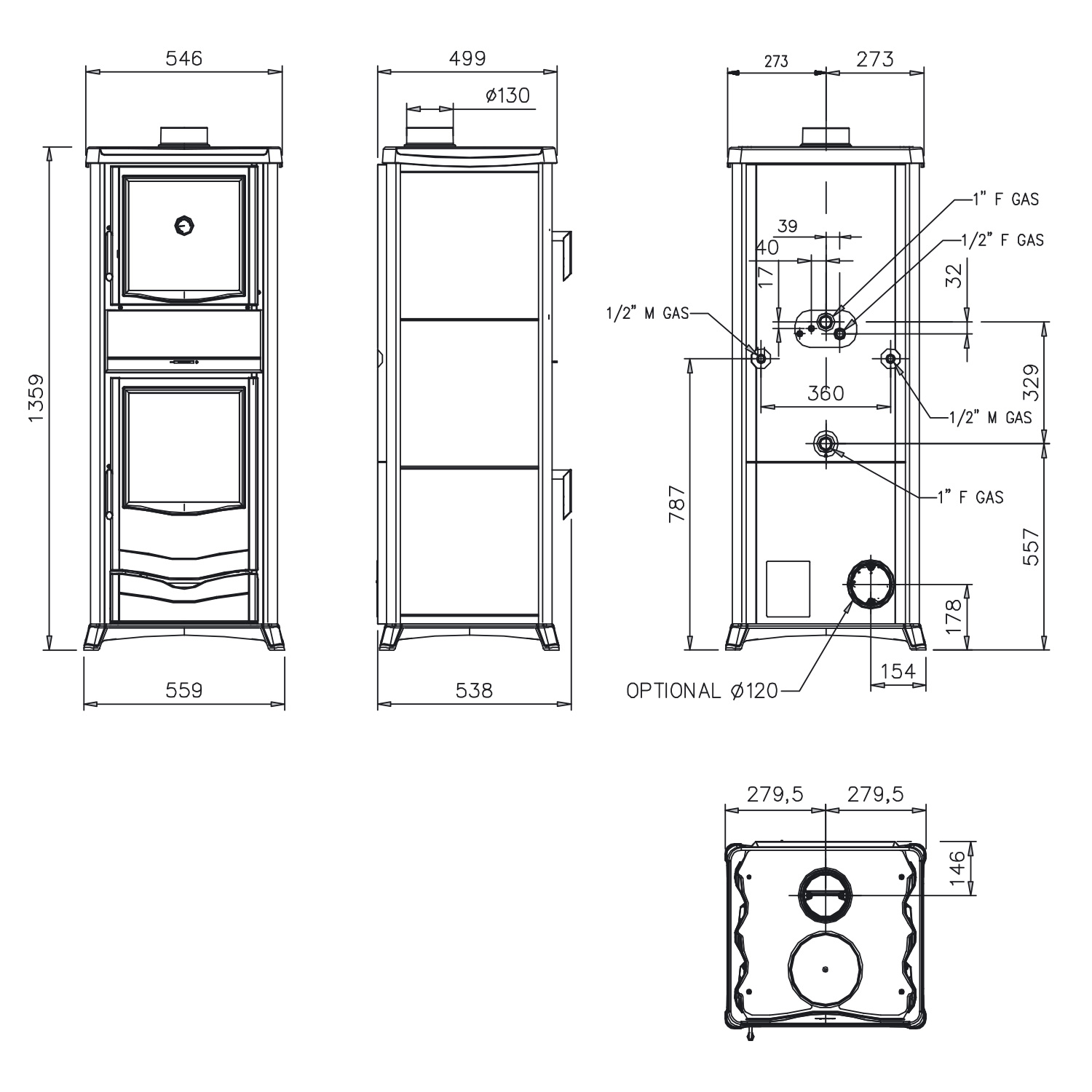 La Nordica Termorossella Plus Forno DSA 4.0 Wasserführender Kaminofen Speckstein