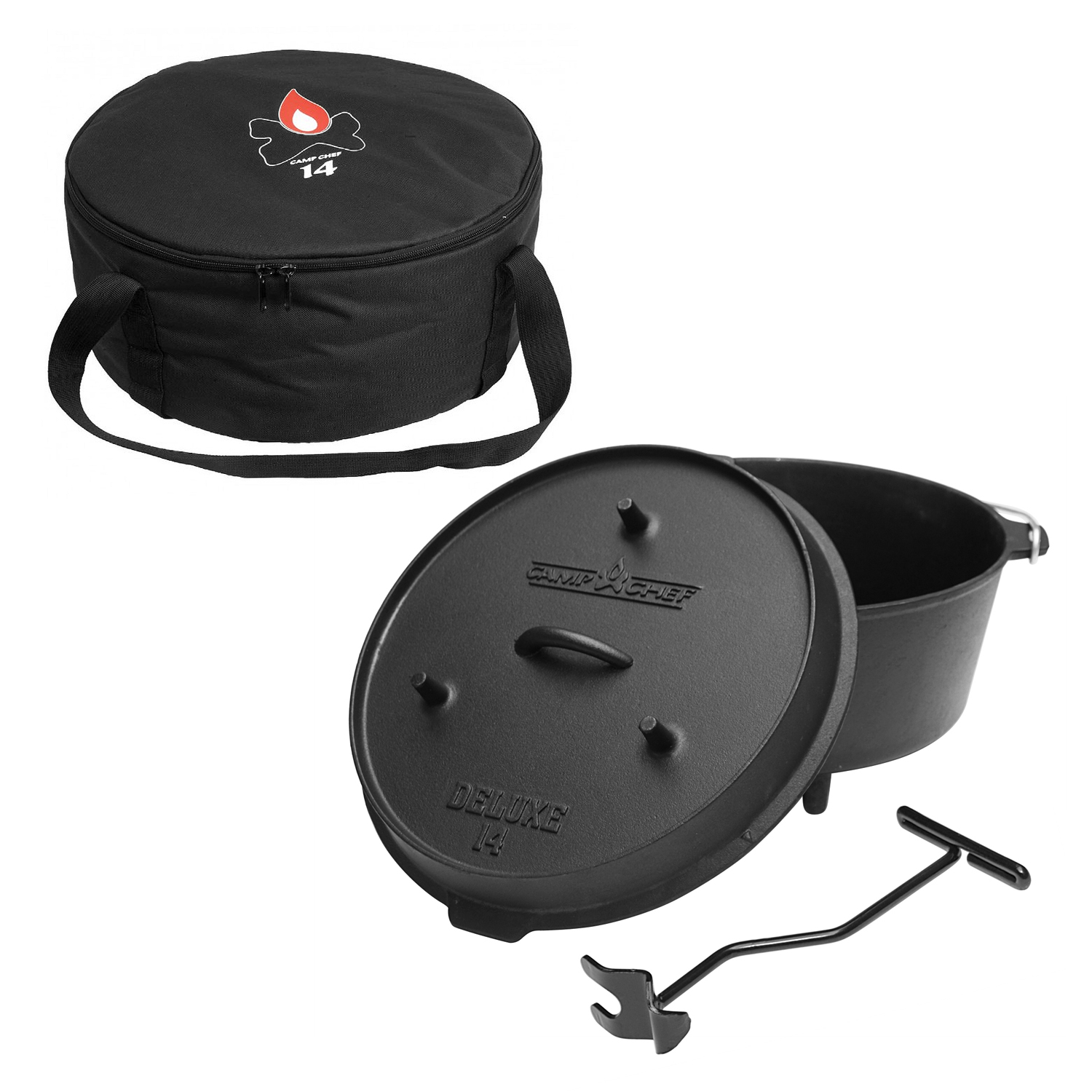 Camp Chef Deluxe Dutch Oven DO-14 + Tragetasche