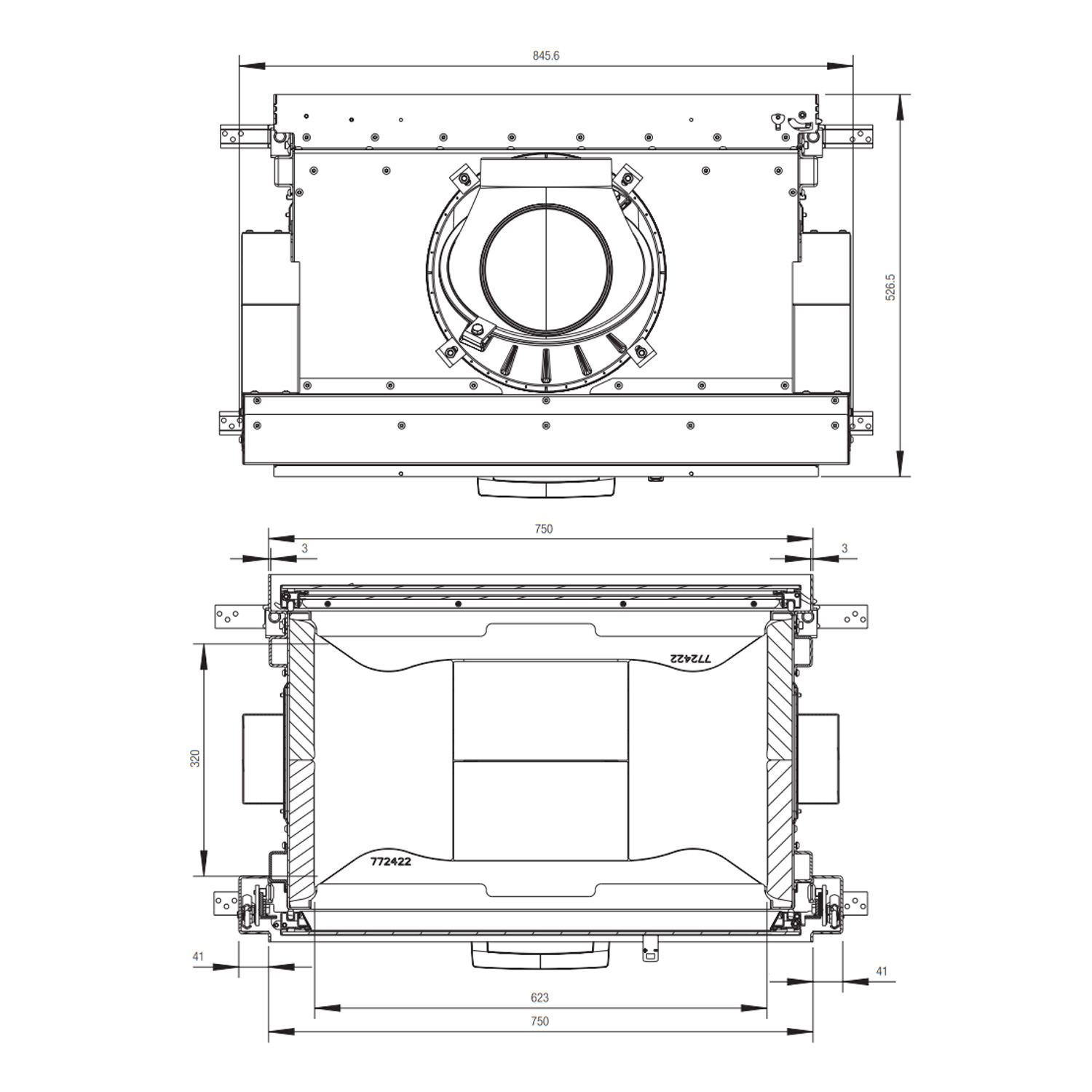 Austroflamm 75x51 S II 2.0 Kamineinsatz Tunnel