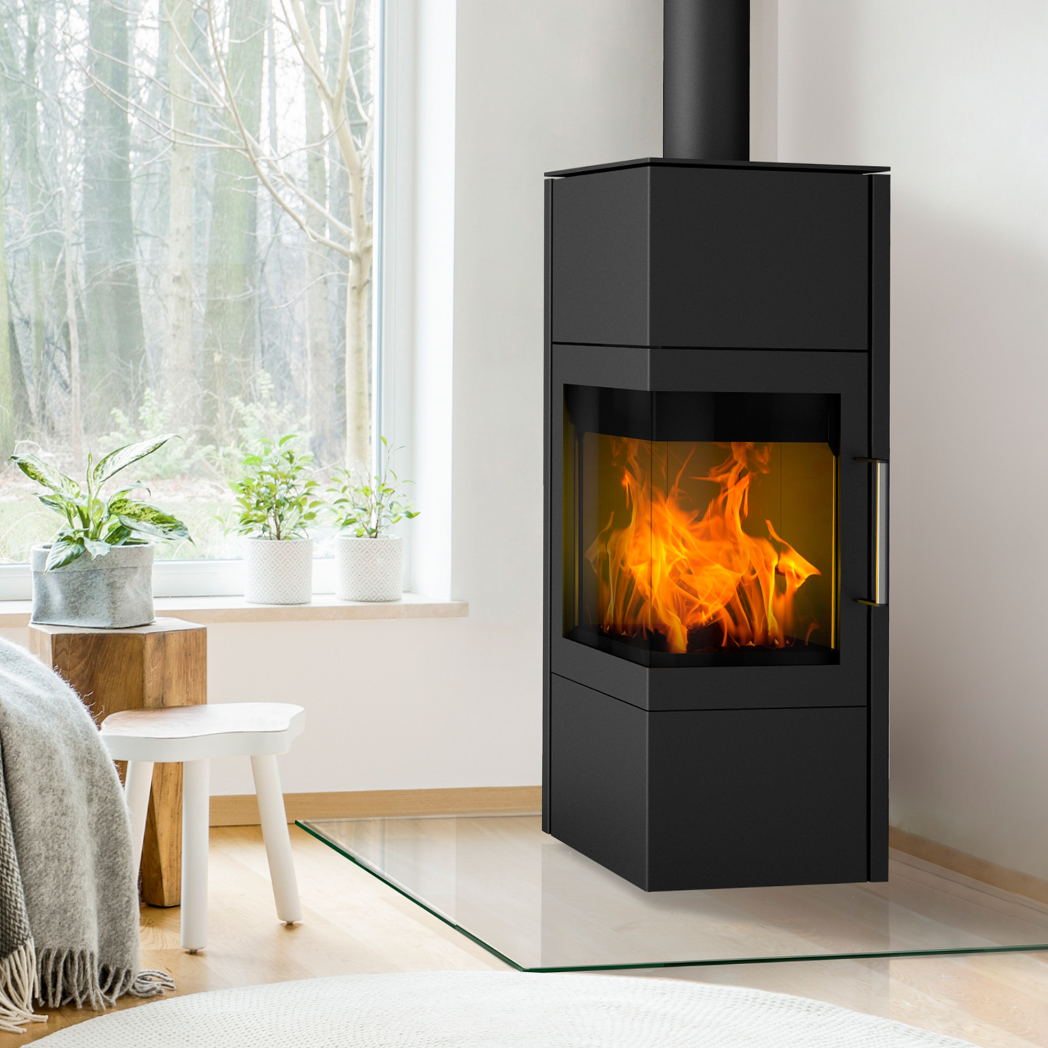 Fireplace Royal Kaminofen Stahl Schwarz