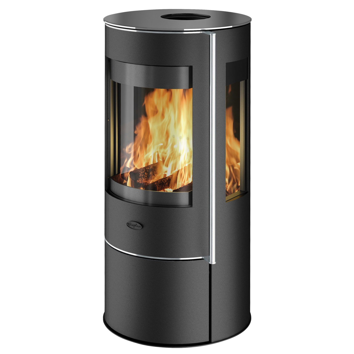 Fireplace Amarant Kaminofen Stahl Schwarz | Topplatte Glas