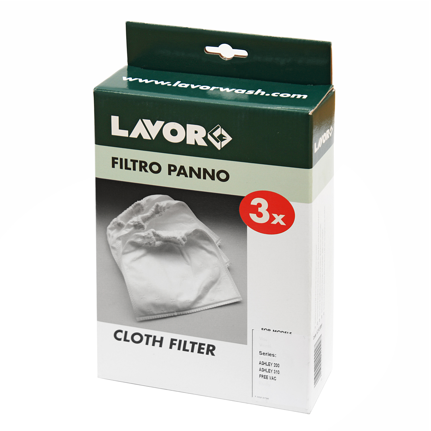 Lavor Filter 3er-Pack für Akku-Aschesauger Free VAC 3-in-1-Sauger