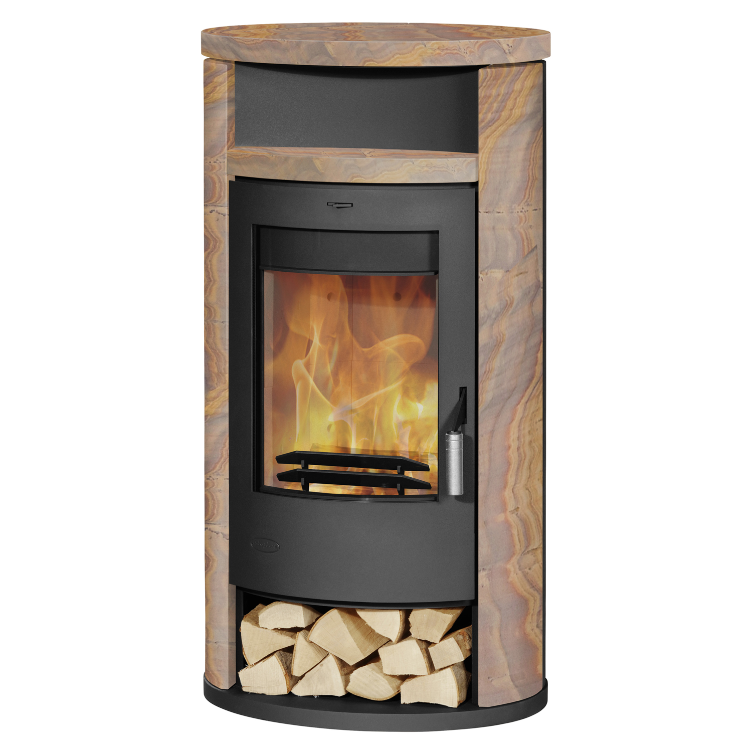 Fireplace Alicante Kaminofen Stahl Schwarz | Loticstone Sandstein