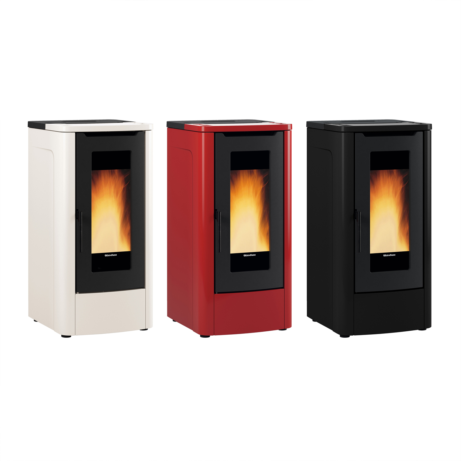 Extraflame Teorema Plus Pelletofen Stahl Bordeaux