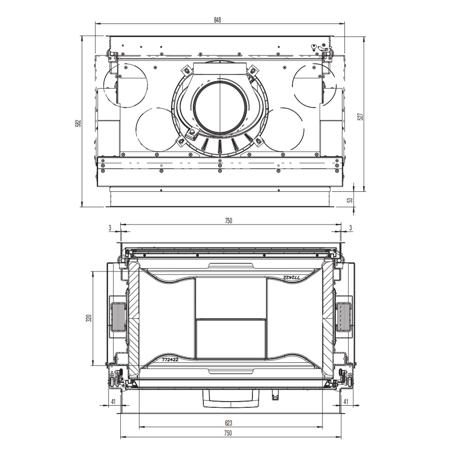 Austroflamm 75x39 S II 2.0 Kamineinsatz Tunnel