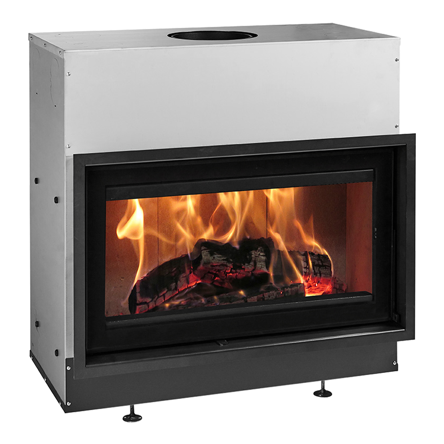 Dovre Vista 802C/V2 Kamineinsatz mit Vermiculit-Platten im Brennraum