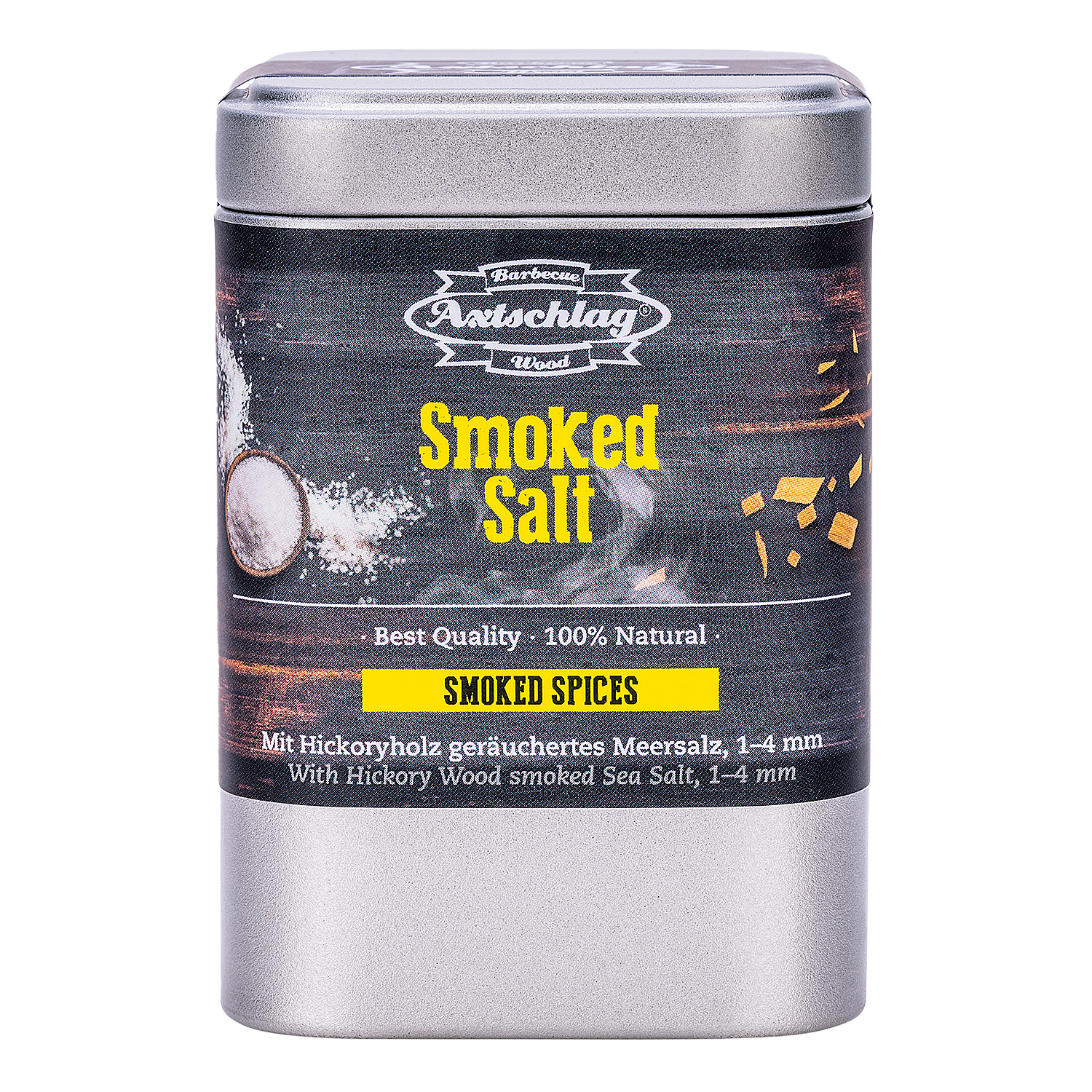 Axtschlag Smoked Spices Räuchersalz Hickory 150 g Dose