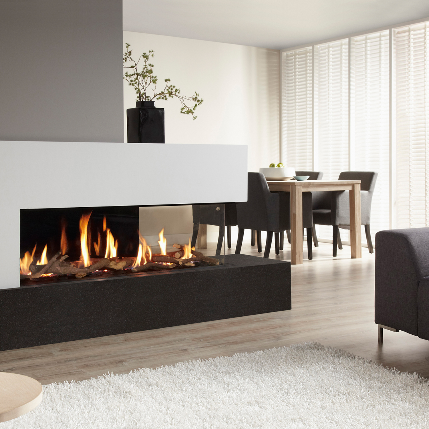 Spartherm DRU Metro 130XTL-41 RCH Gas-Kamineinsatz G25 / Rechts / Schwarz