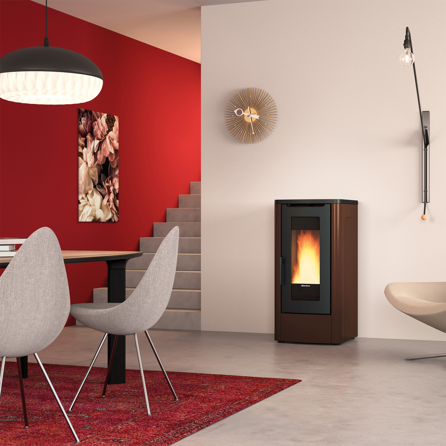 Extraflame Dahiana Plus VFS Pelletofen Stahl Bronze