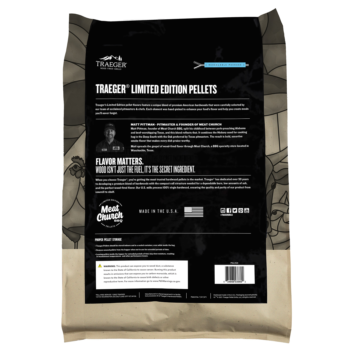 Traeger Hartholzpellets Meat Church Blend 8 kg