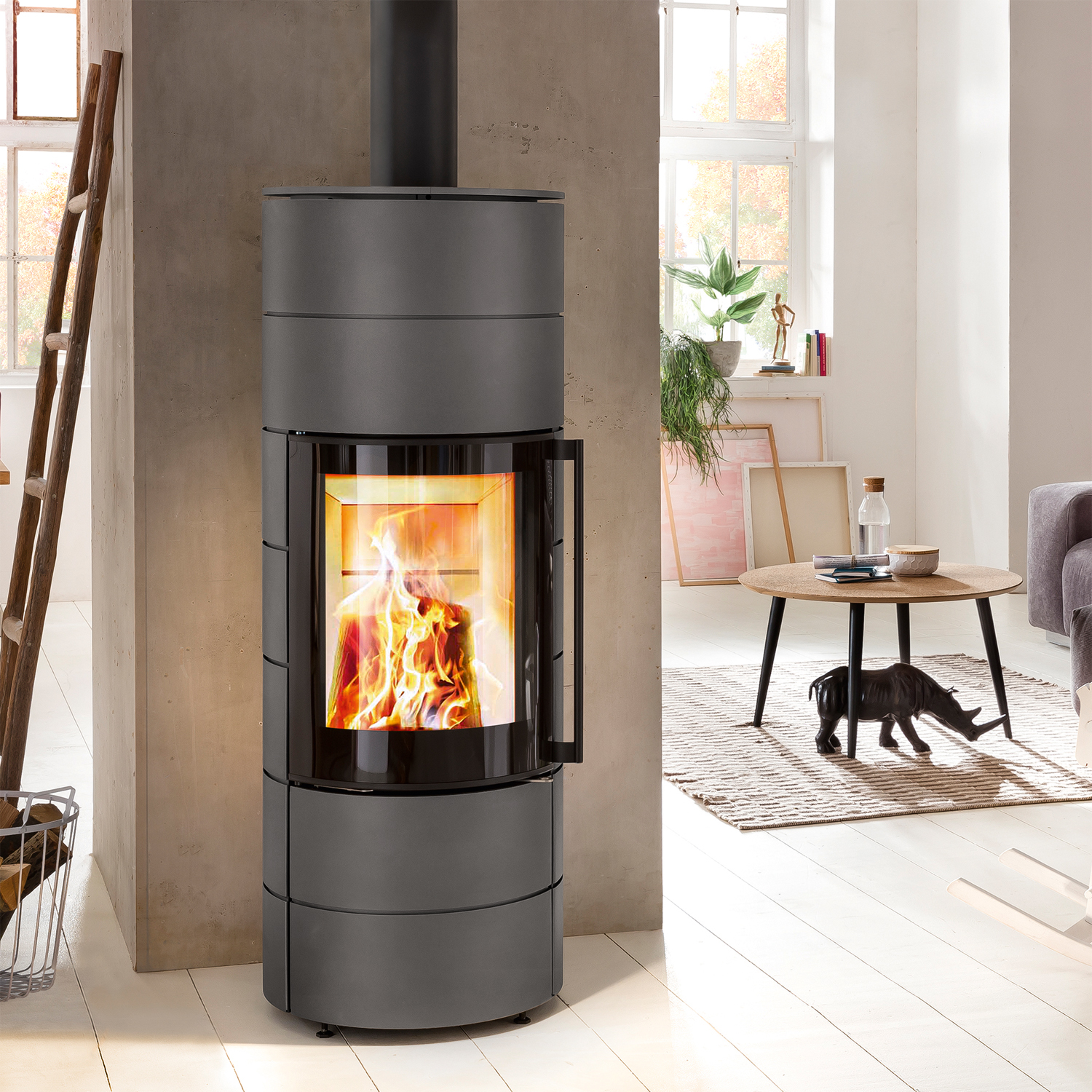 Spartherm ambiente a3 Kaminofen Stahl Titan RLU