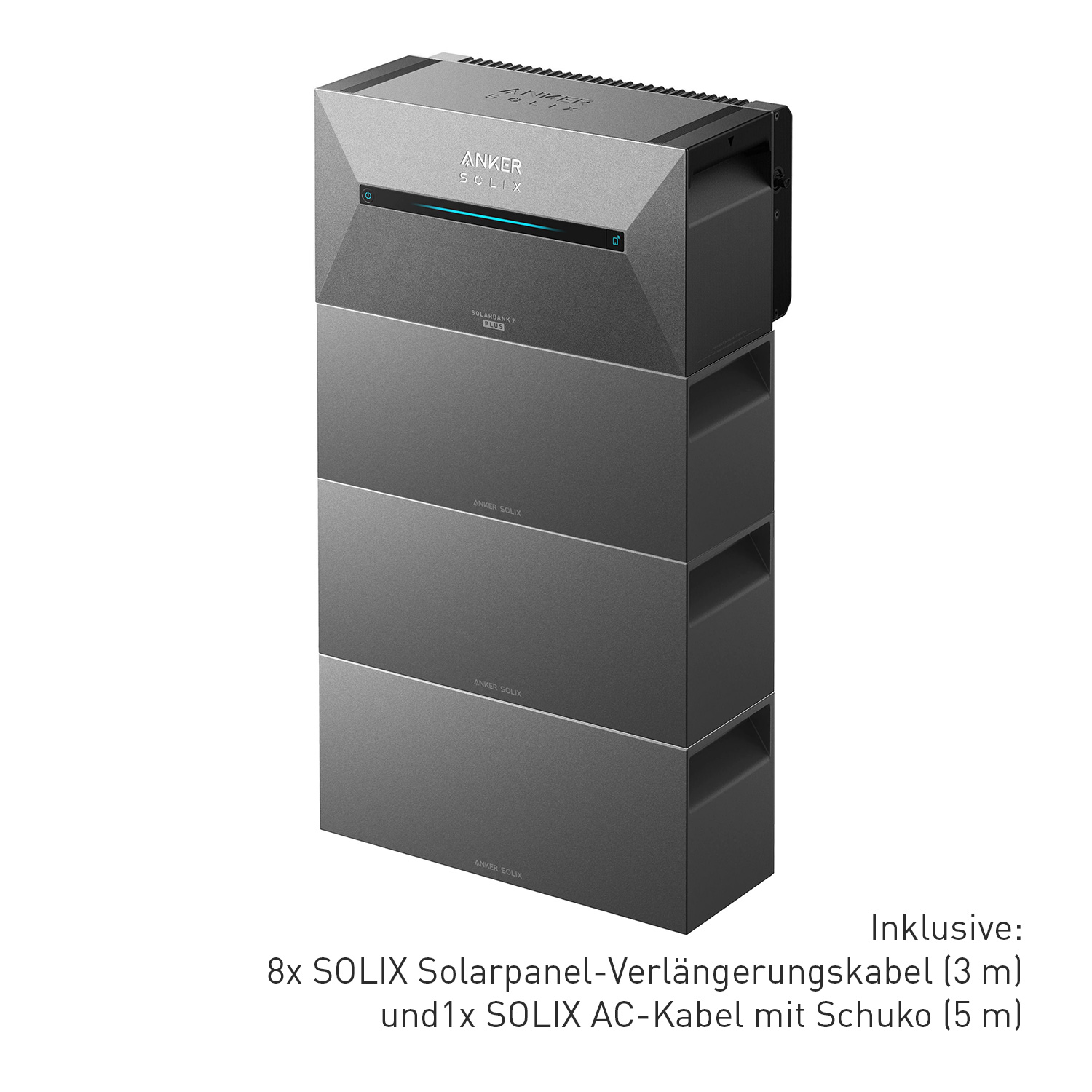 Anker SOLIX Solarbank 2 E1600 PRO Balkon-Stromspeichersystem + 3x BP1600 Erweiterungsakku